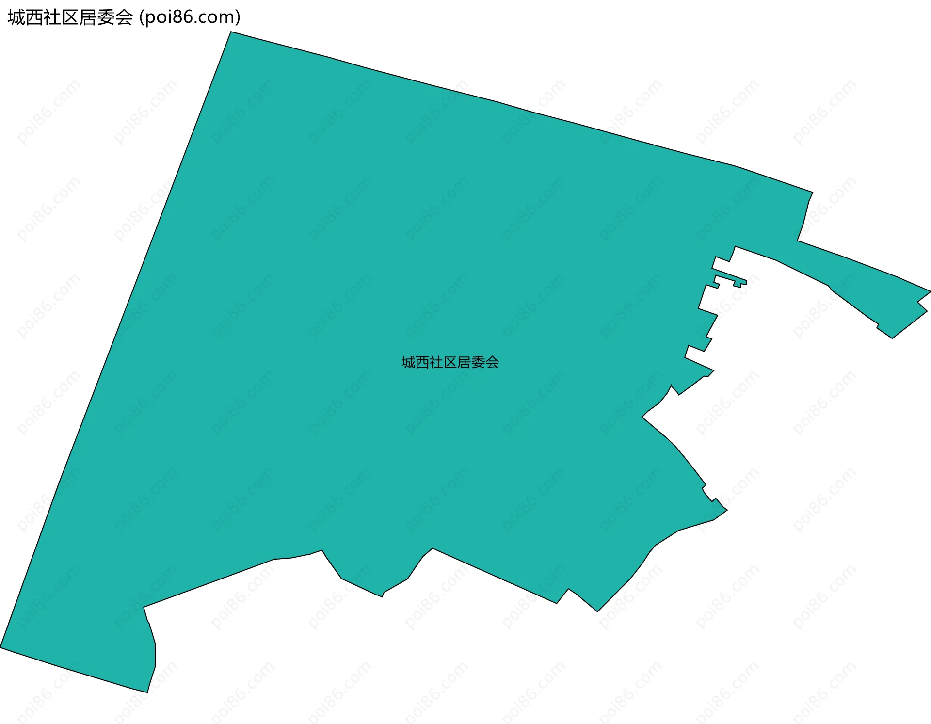 城西社区居委会边界地图