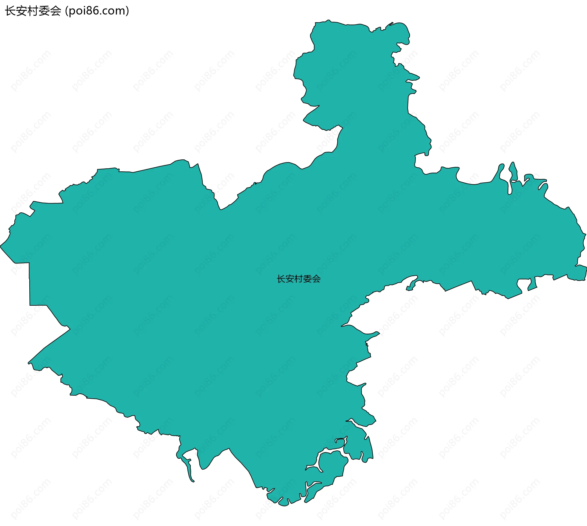 长安村委会边界地图