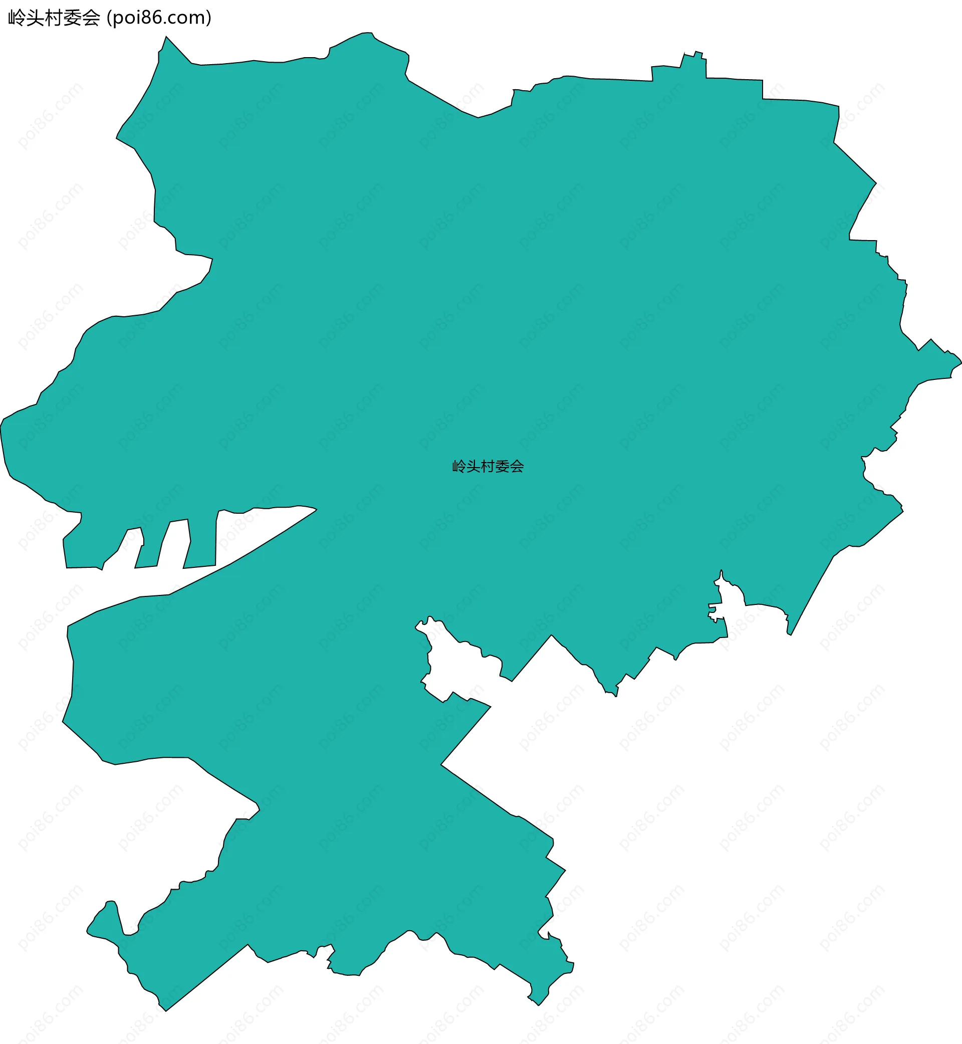 岭头村委会边界地图