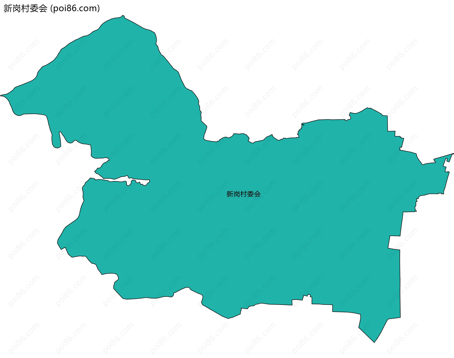 新岗村委会边界地图