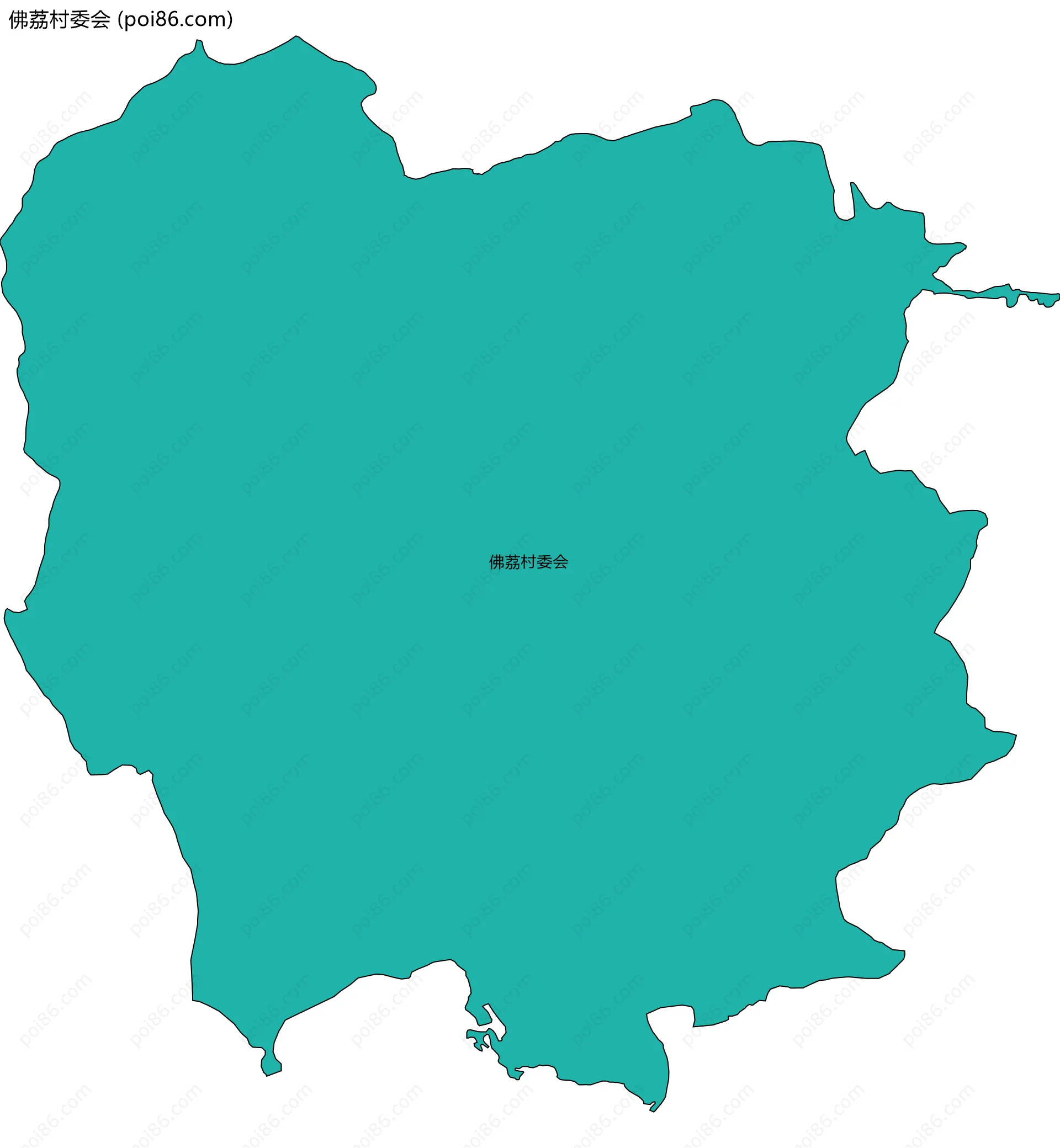 佛荔村委会边界地图