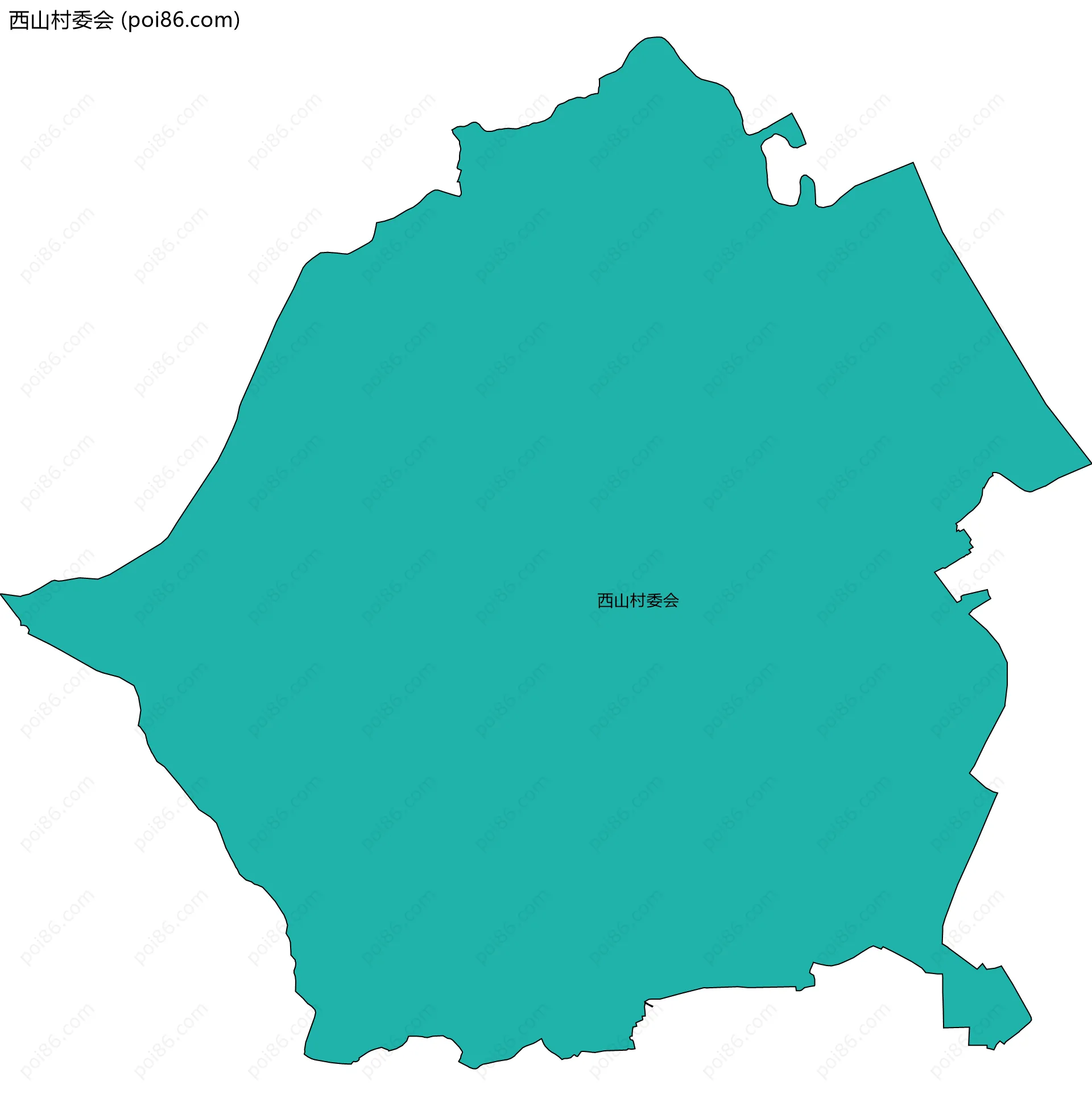 西山村委会边界地图