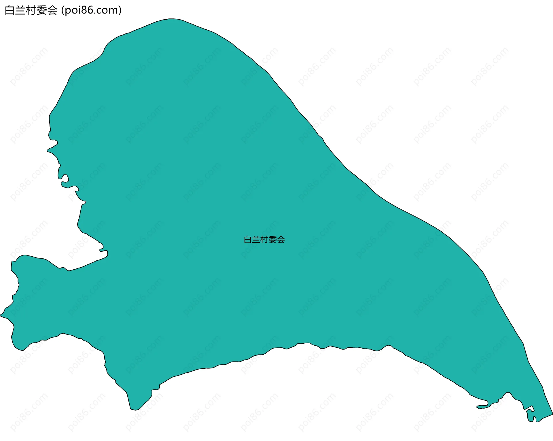 白兰村委会边界地图