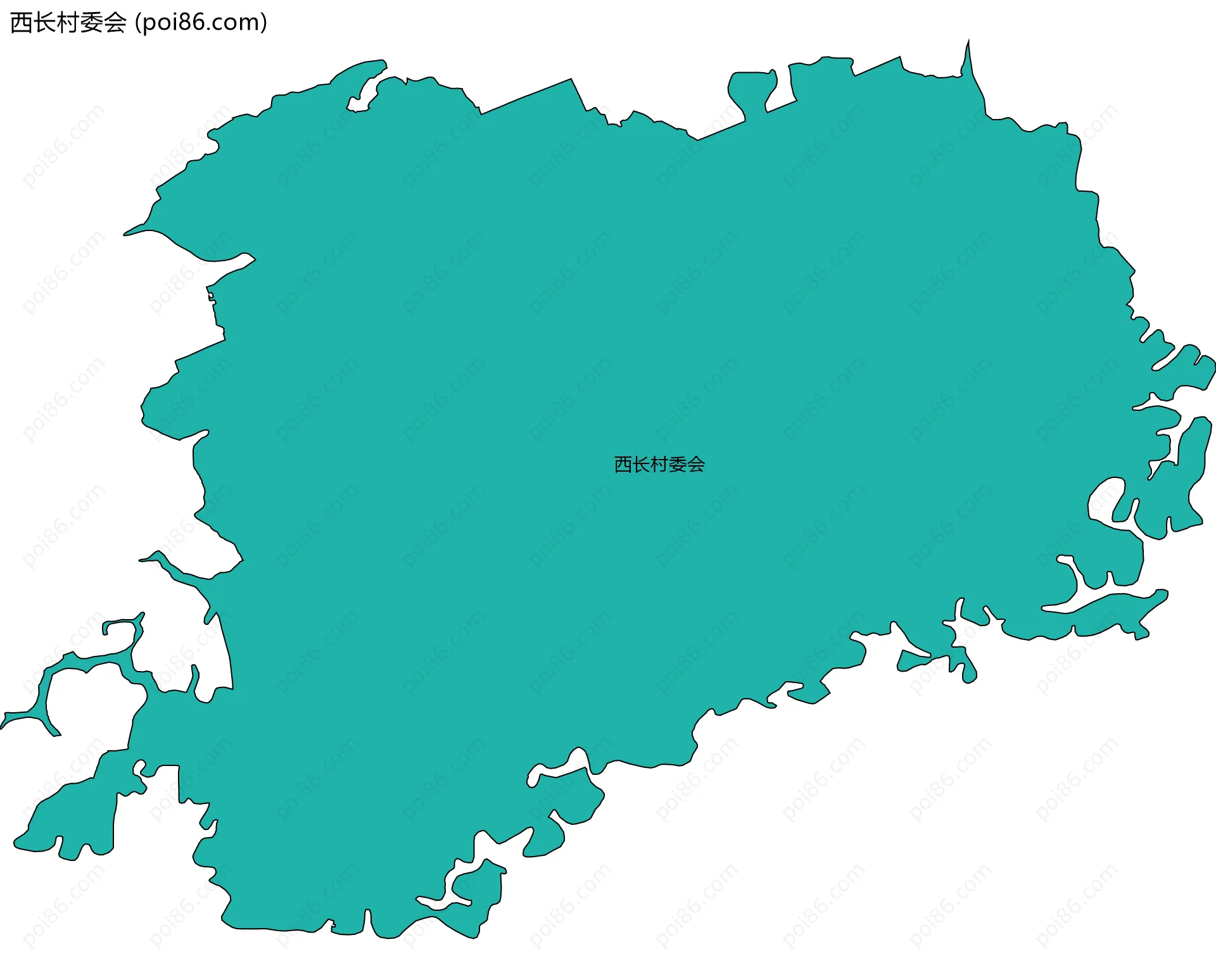 西长村委会边界地图
