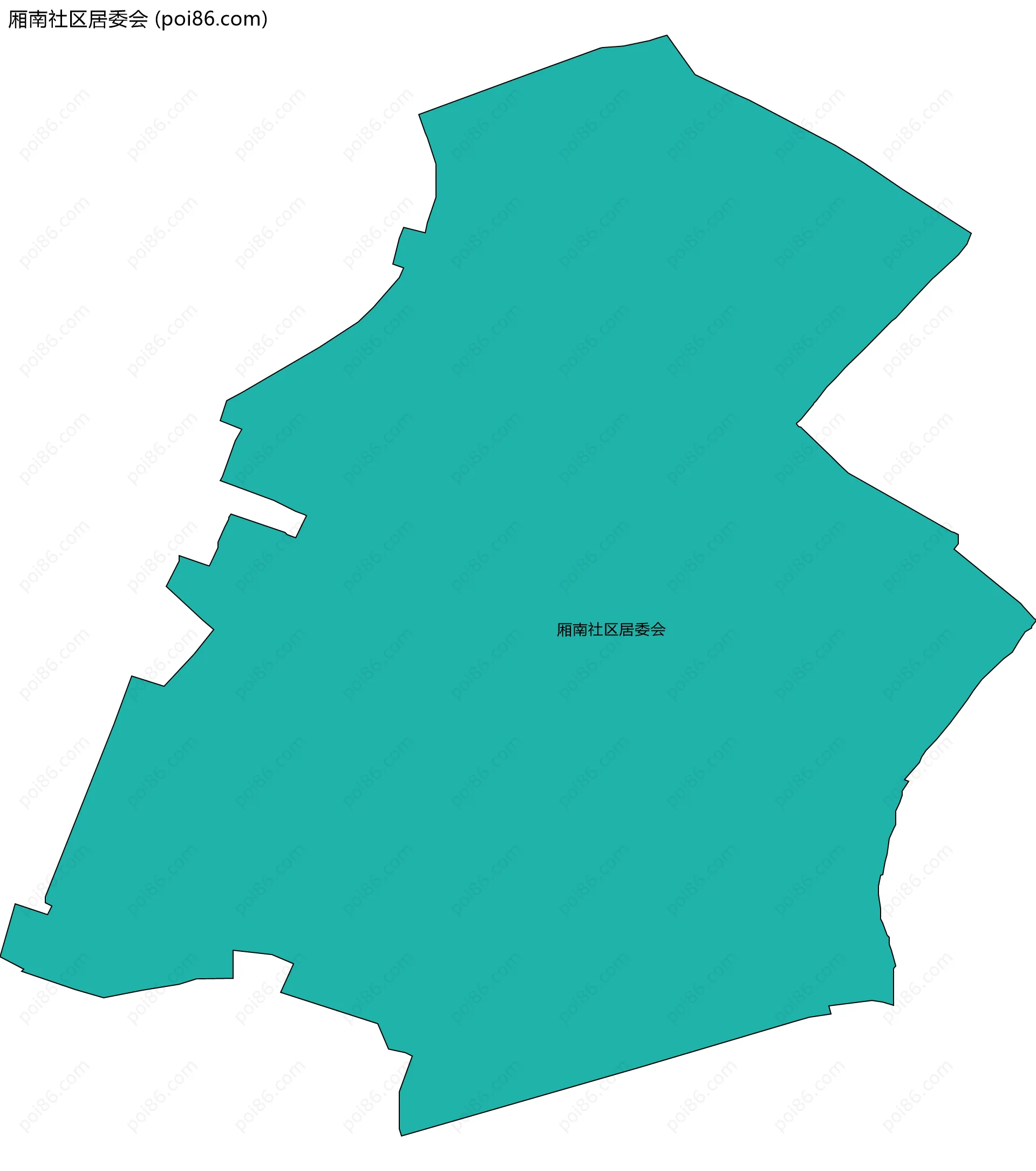 厢南社区居委会边界地图