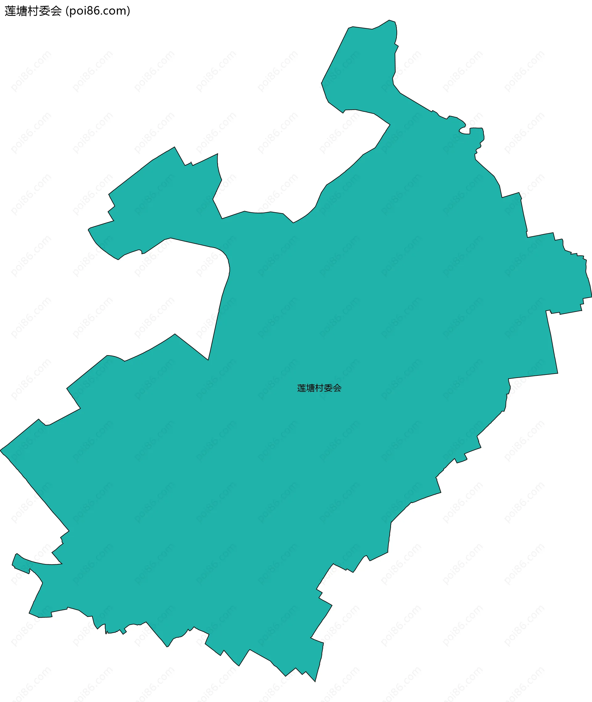 莲塘村委会边界地图