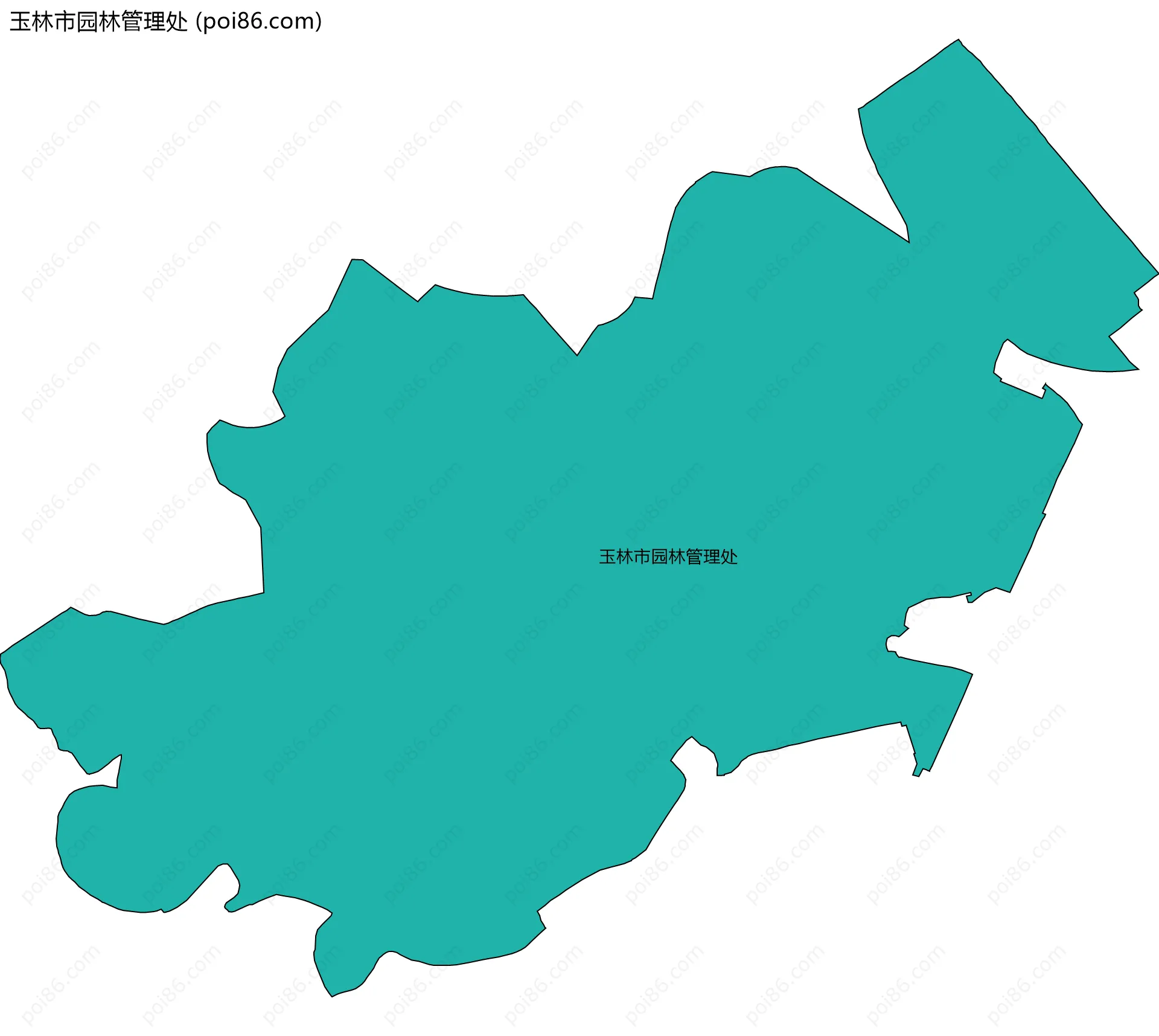 玉林市园林管理处边界地图