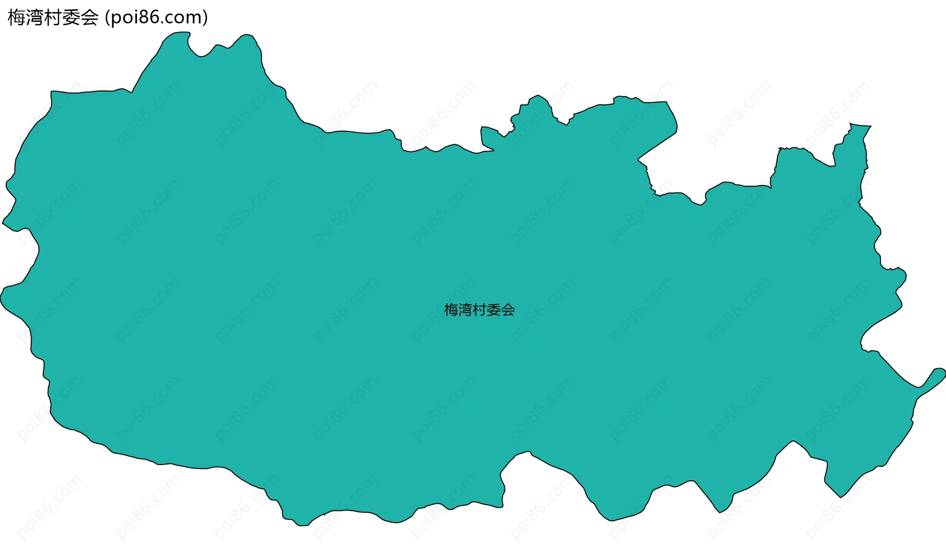 梅湾村委会边界地图