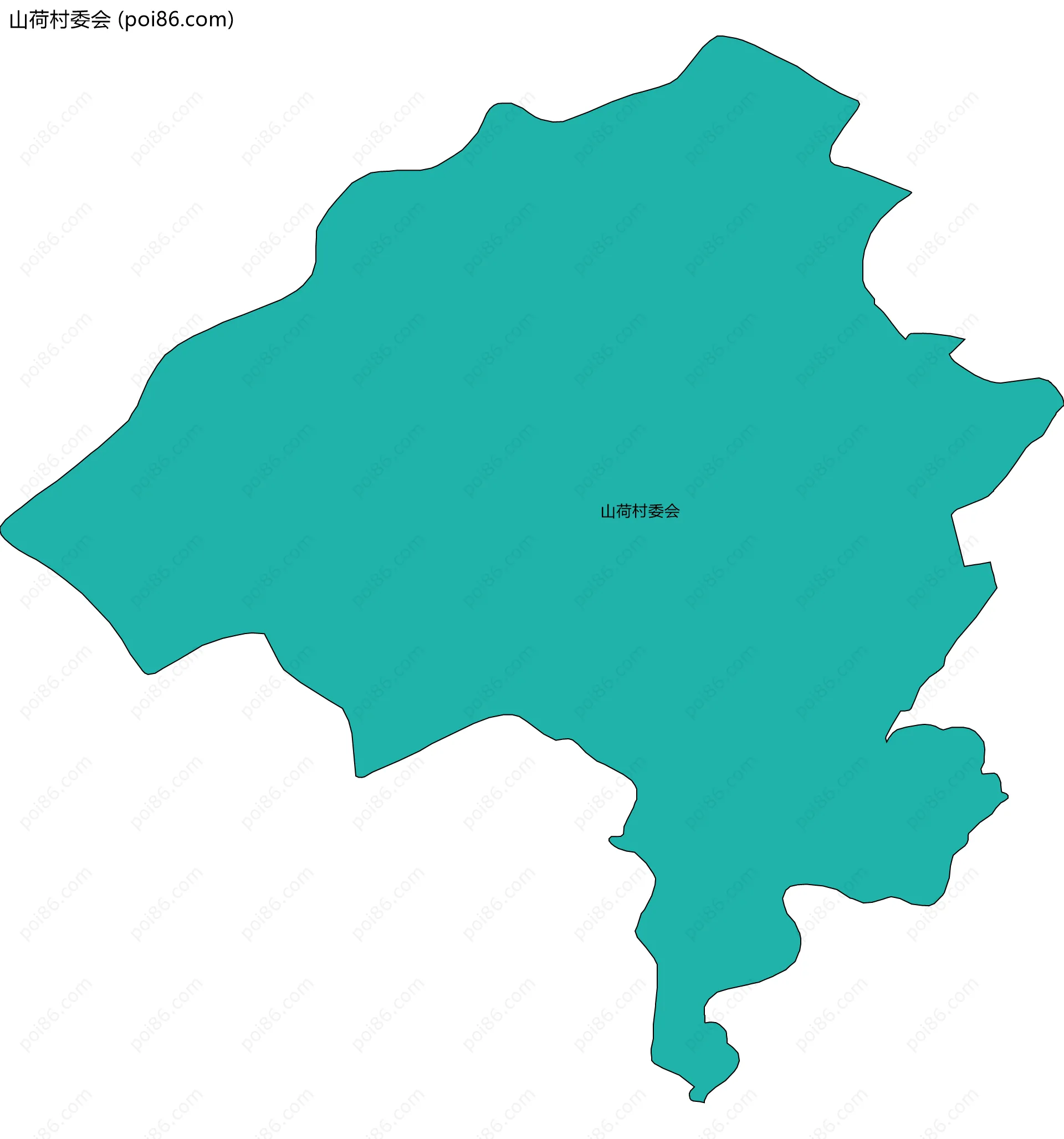 山荷村委会边界地图