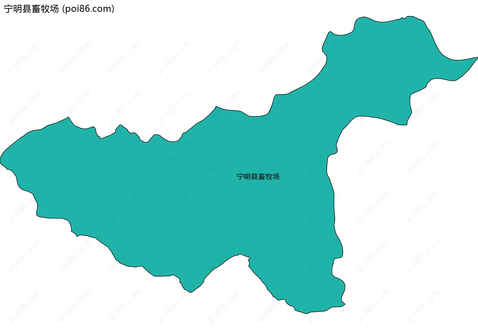 宁明县畜牧场边界地图