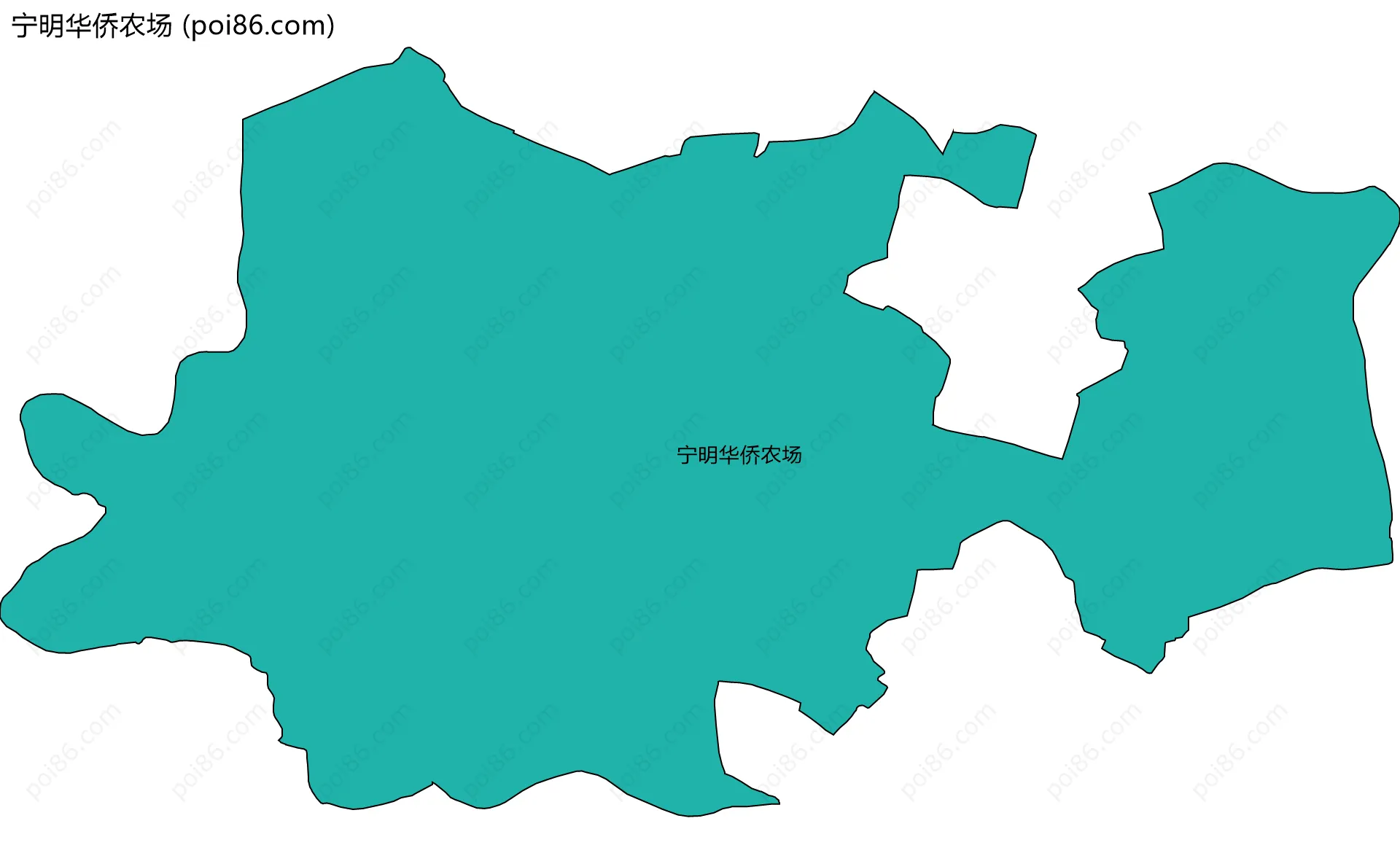 宁明华侨农场边界地图