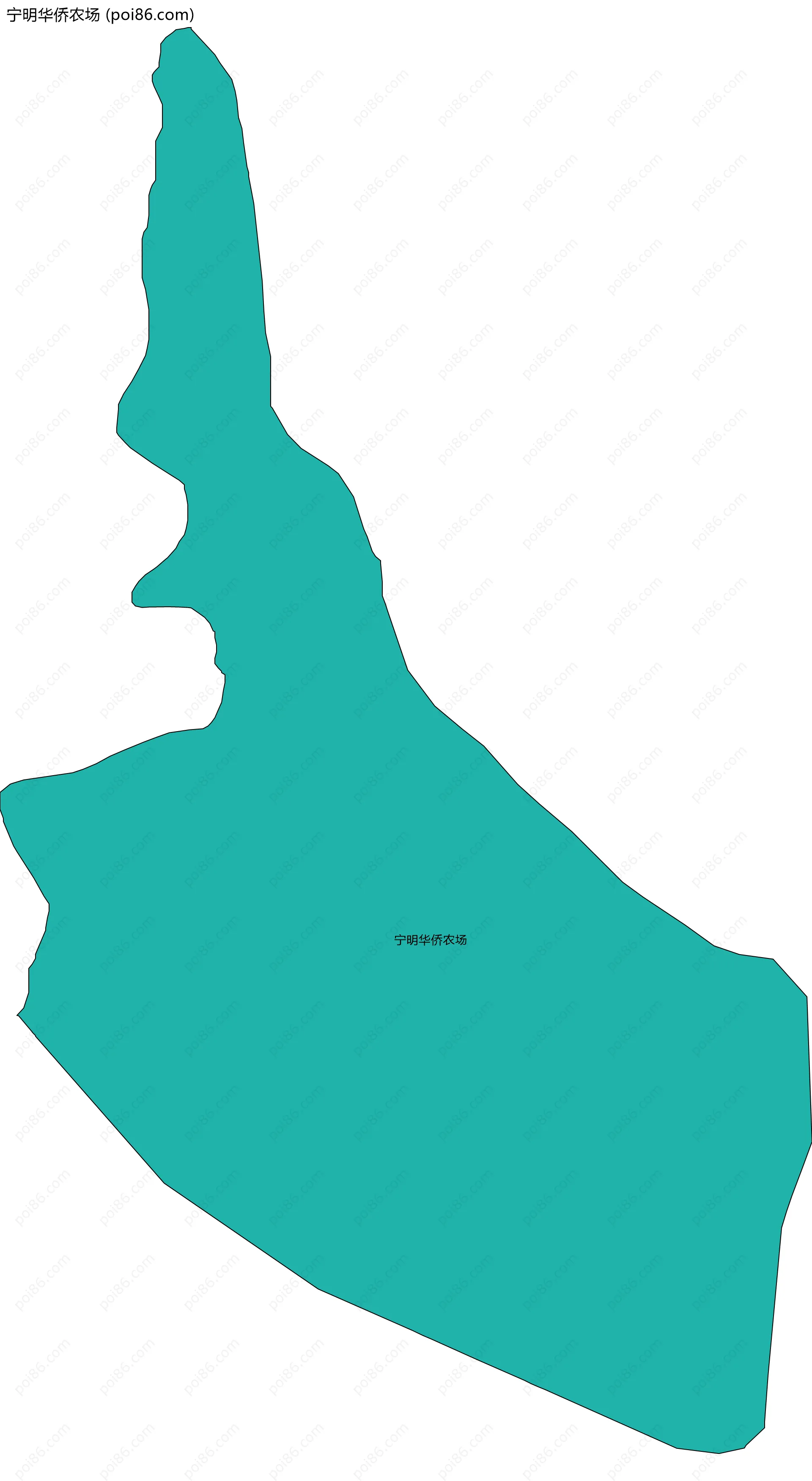 宁明华侨农场边界地图