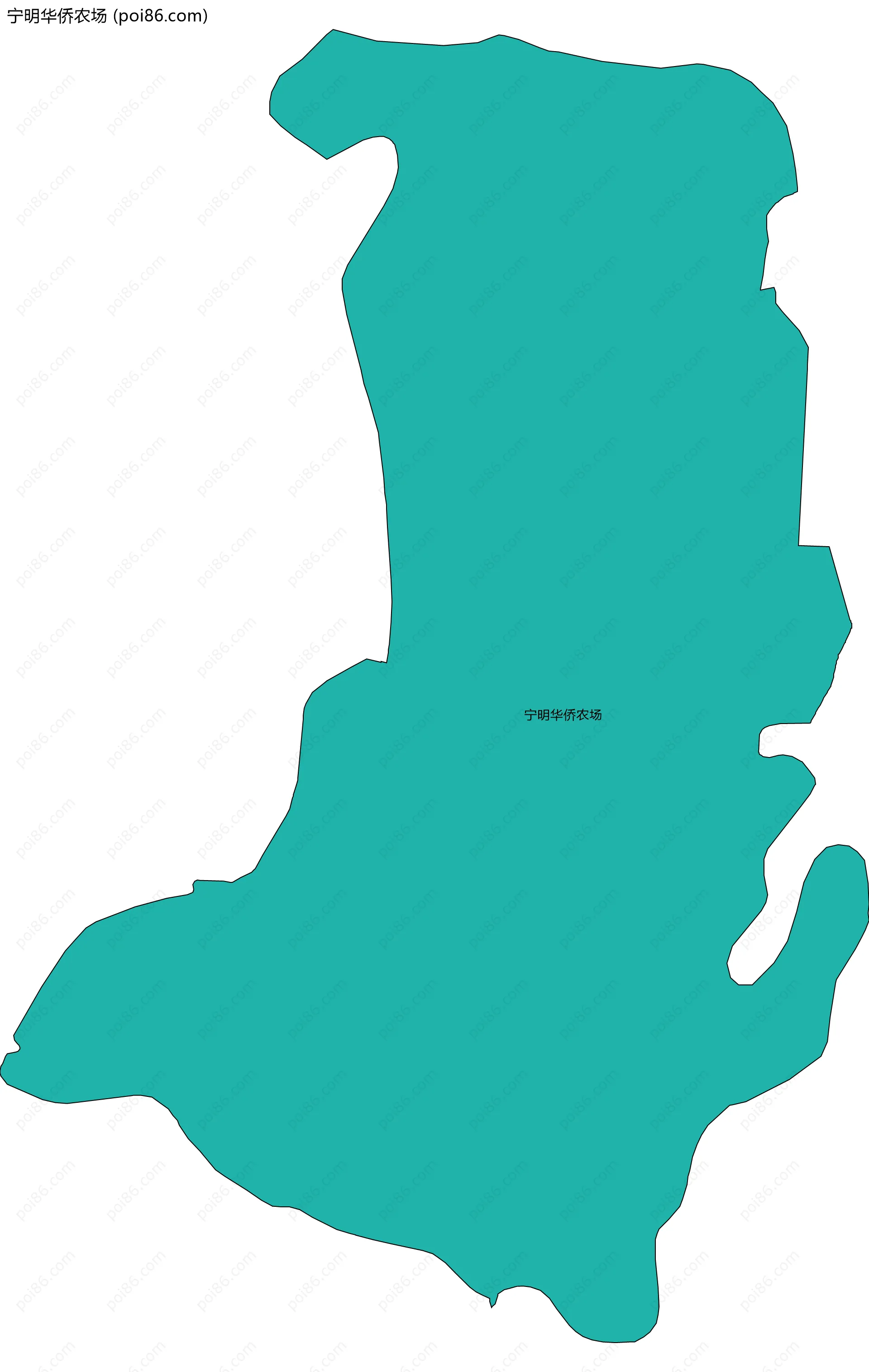 宁明华侨农场边界地图