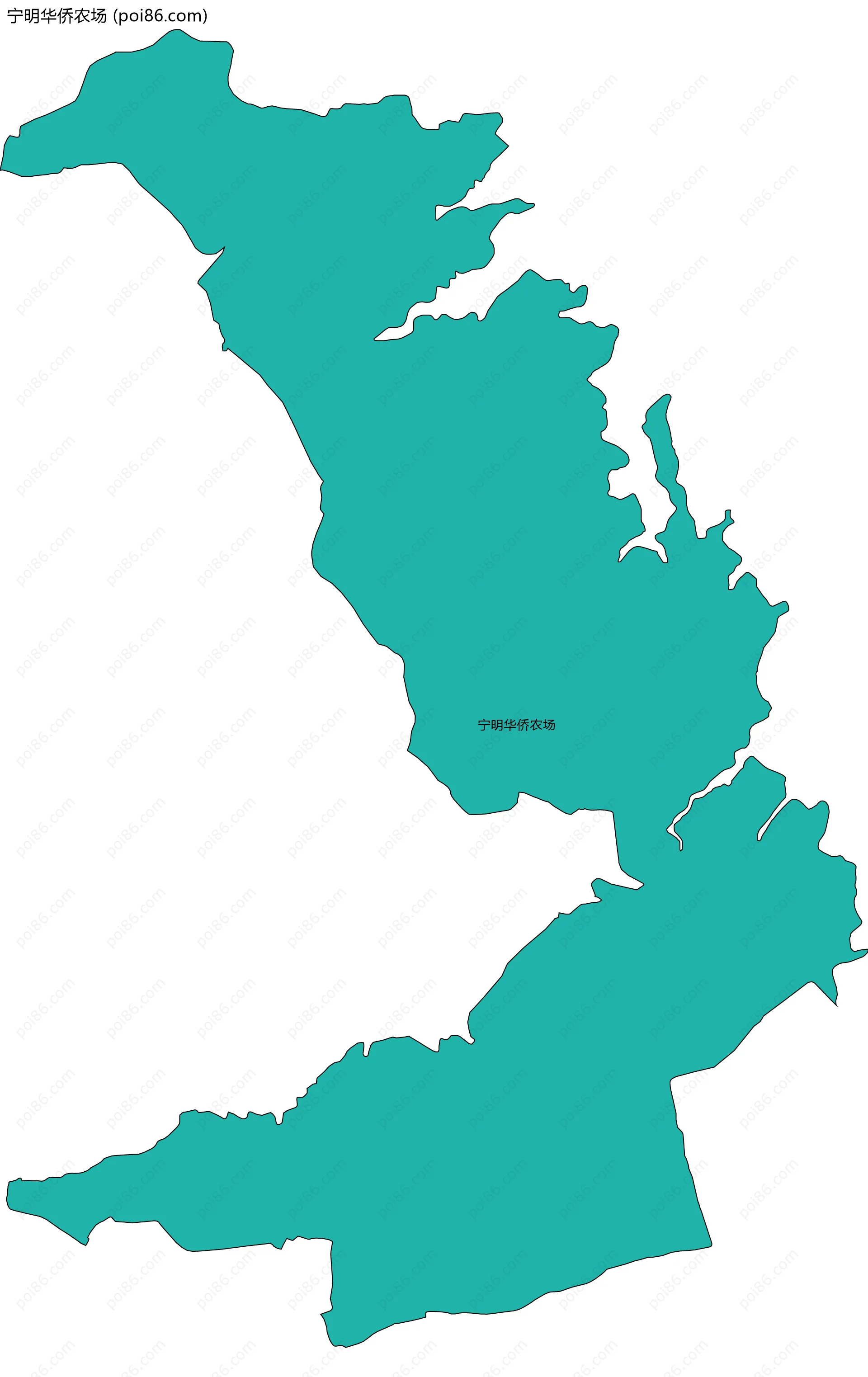 宁明华侨农场边界地图