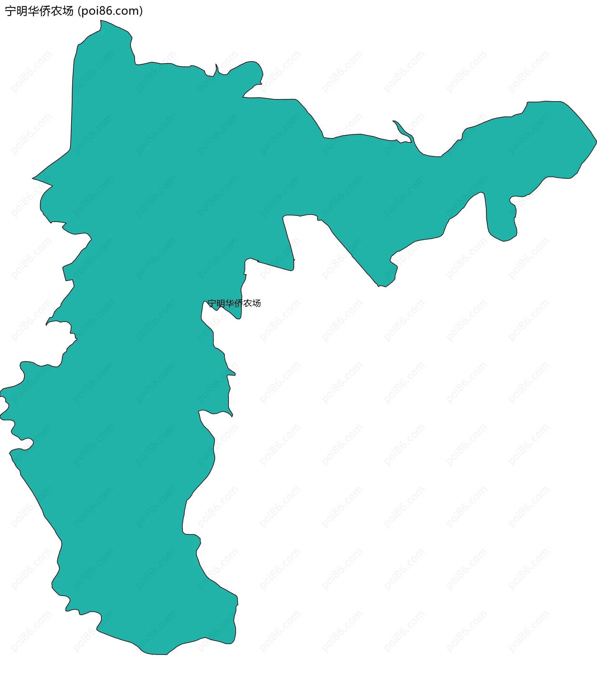 宁明华侨农场边界地图