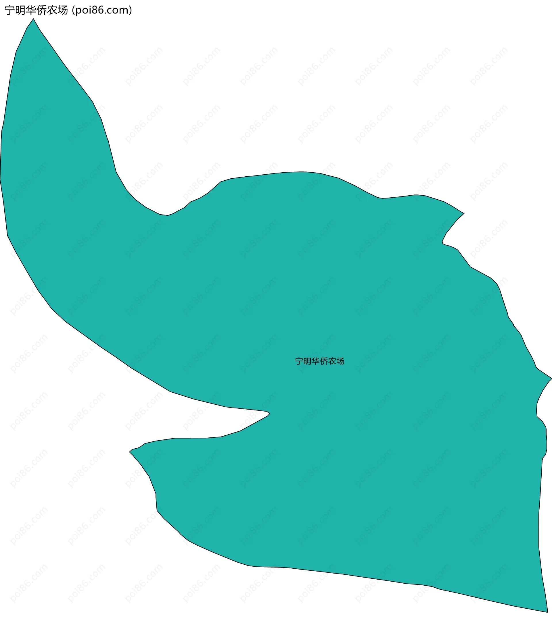 宁明华侨农场边界地图