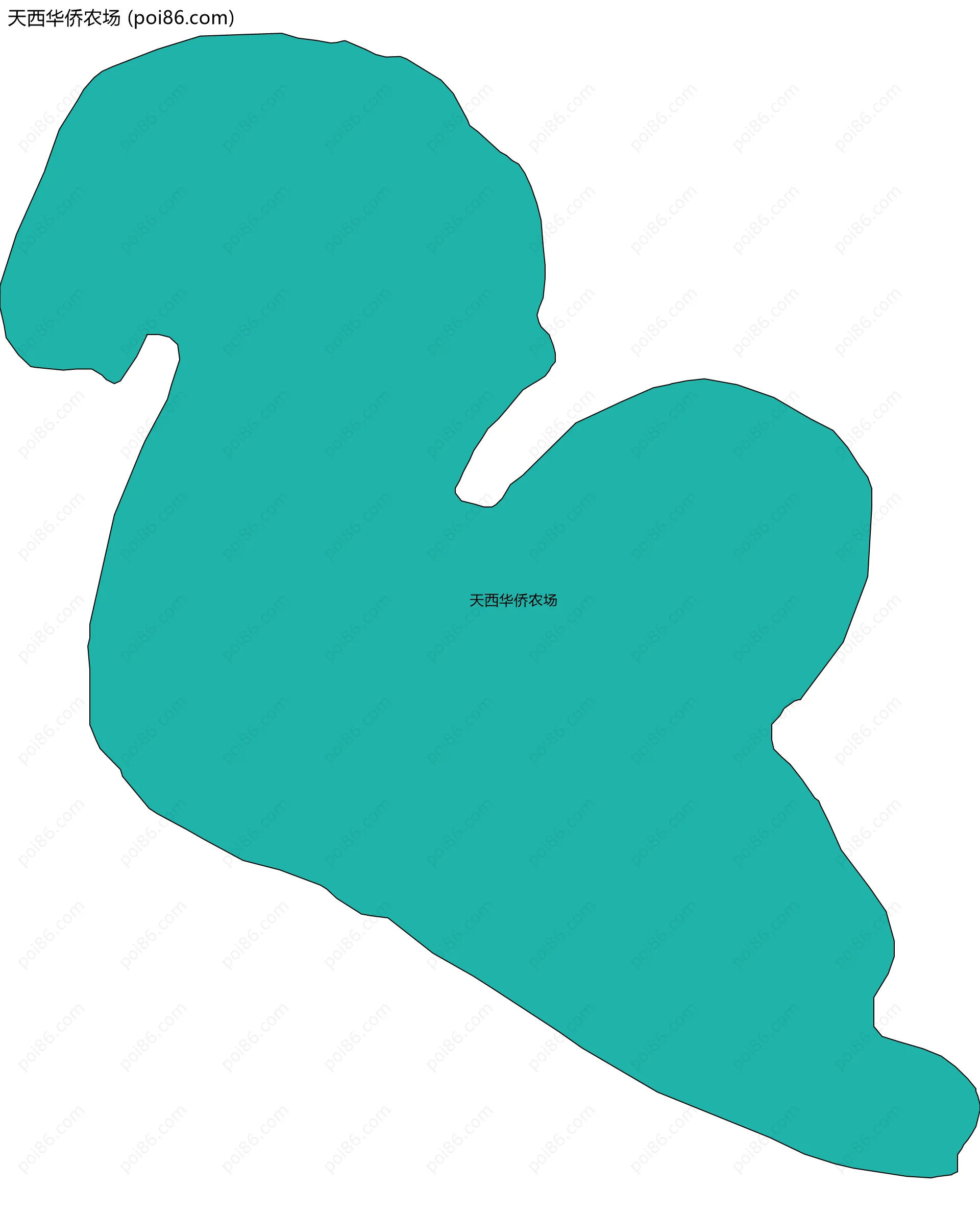 天西华侨农场边界地图