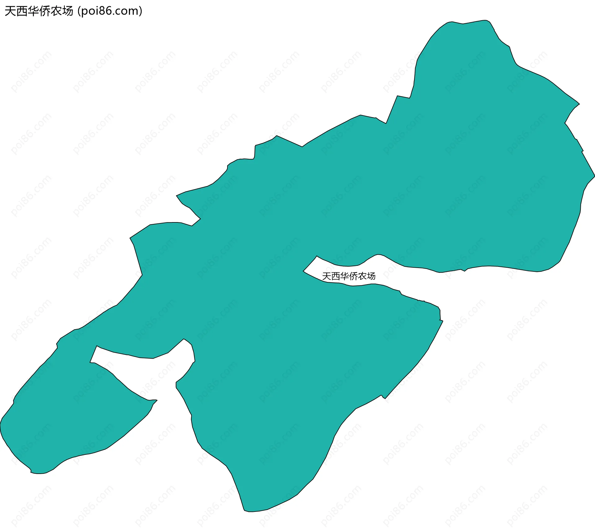 天西华侨农场边界地图