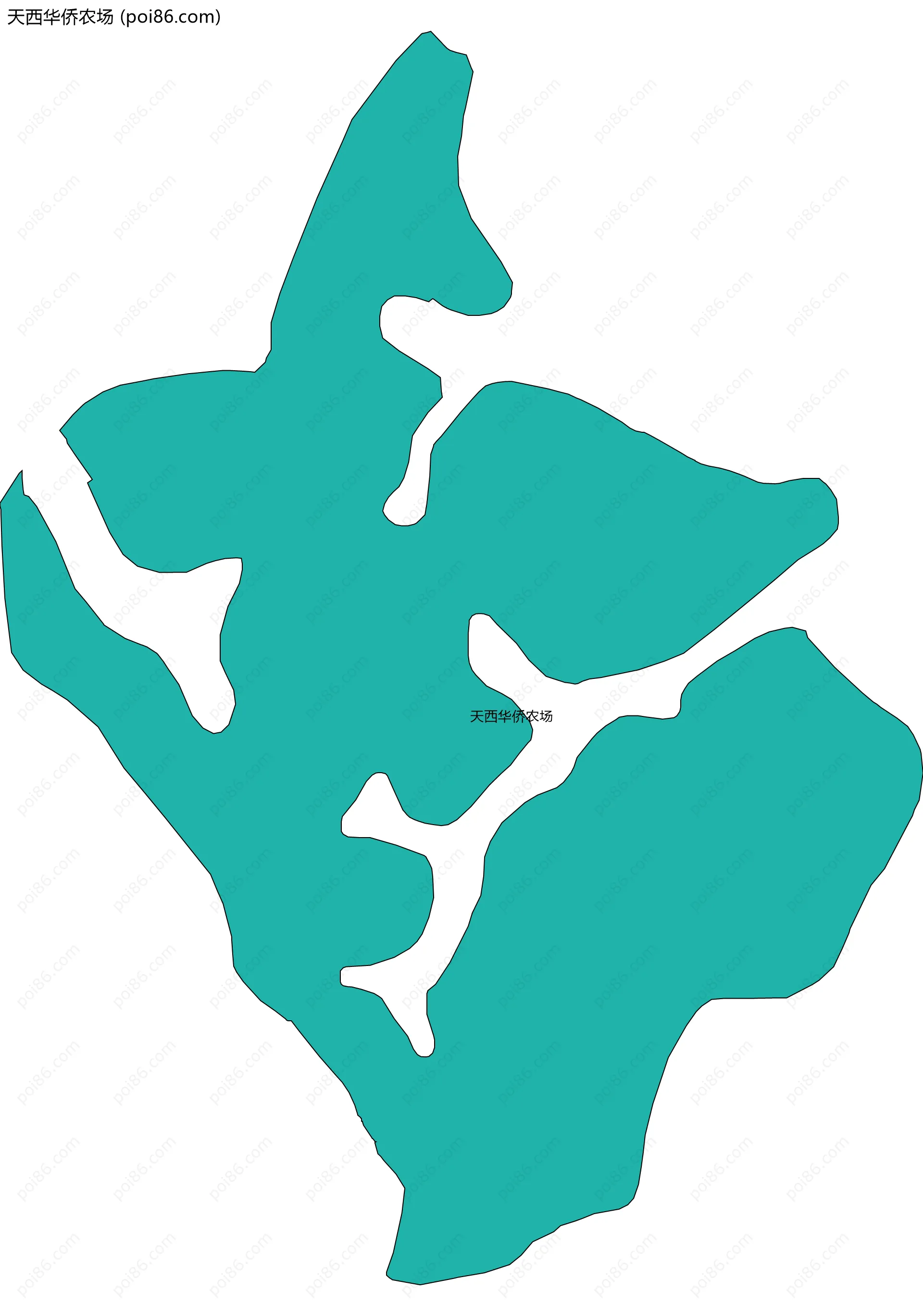 天西华侨农场边界地图