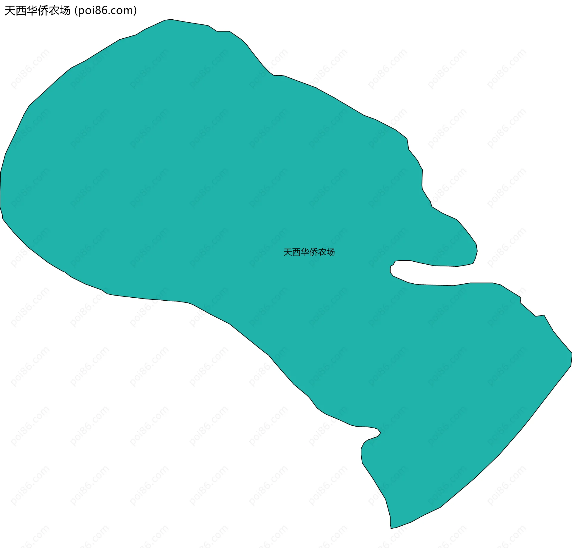 天西华侨农场边界地图