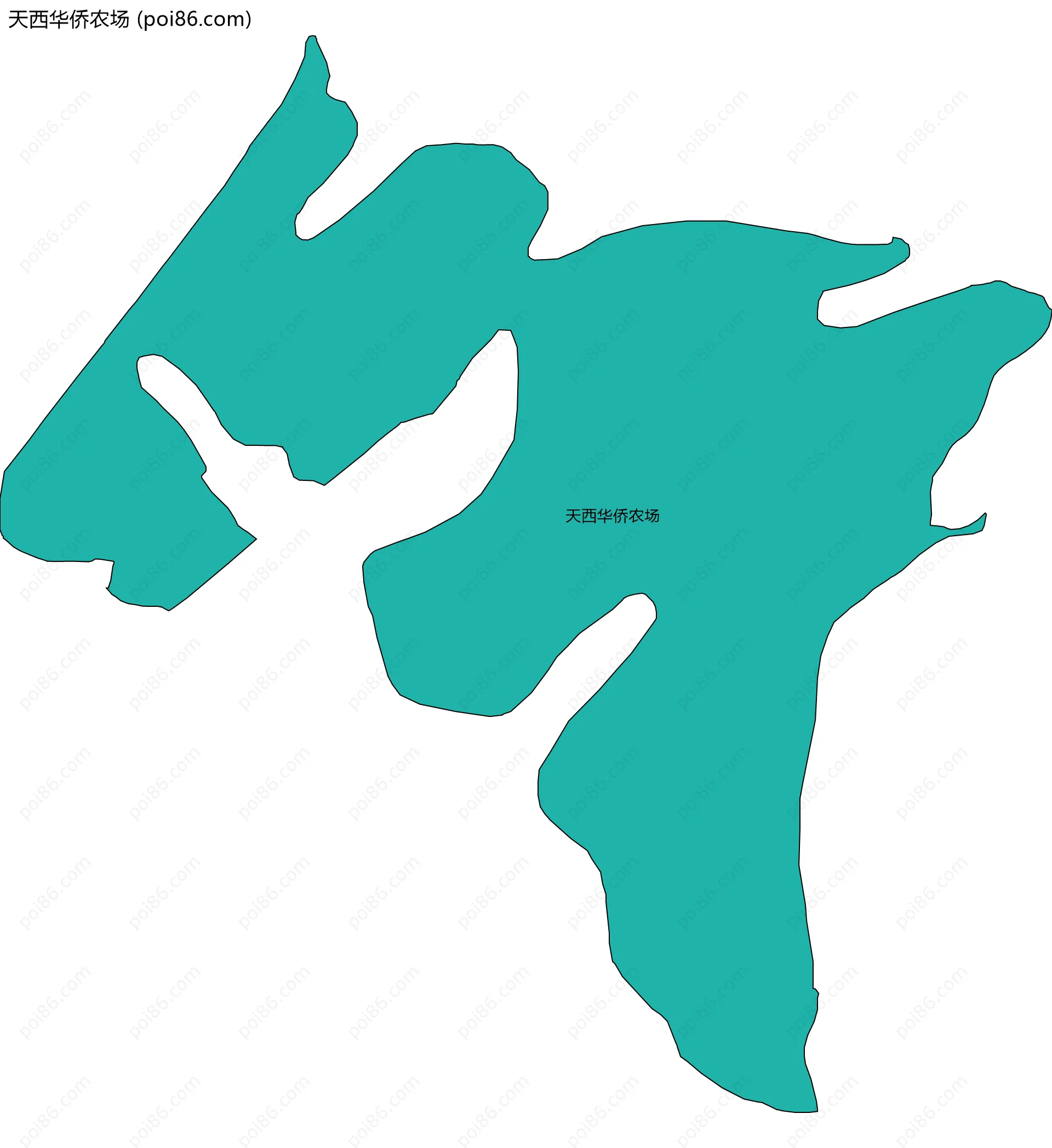 天西华侨农场边界地图