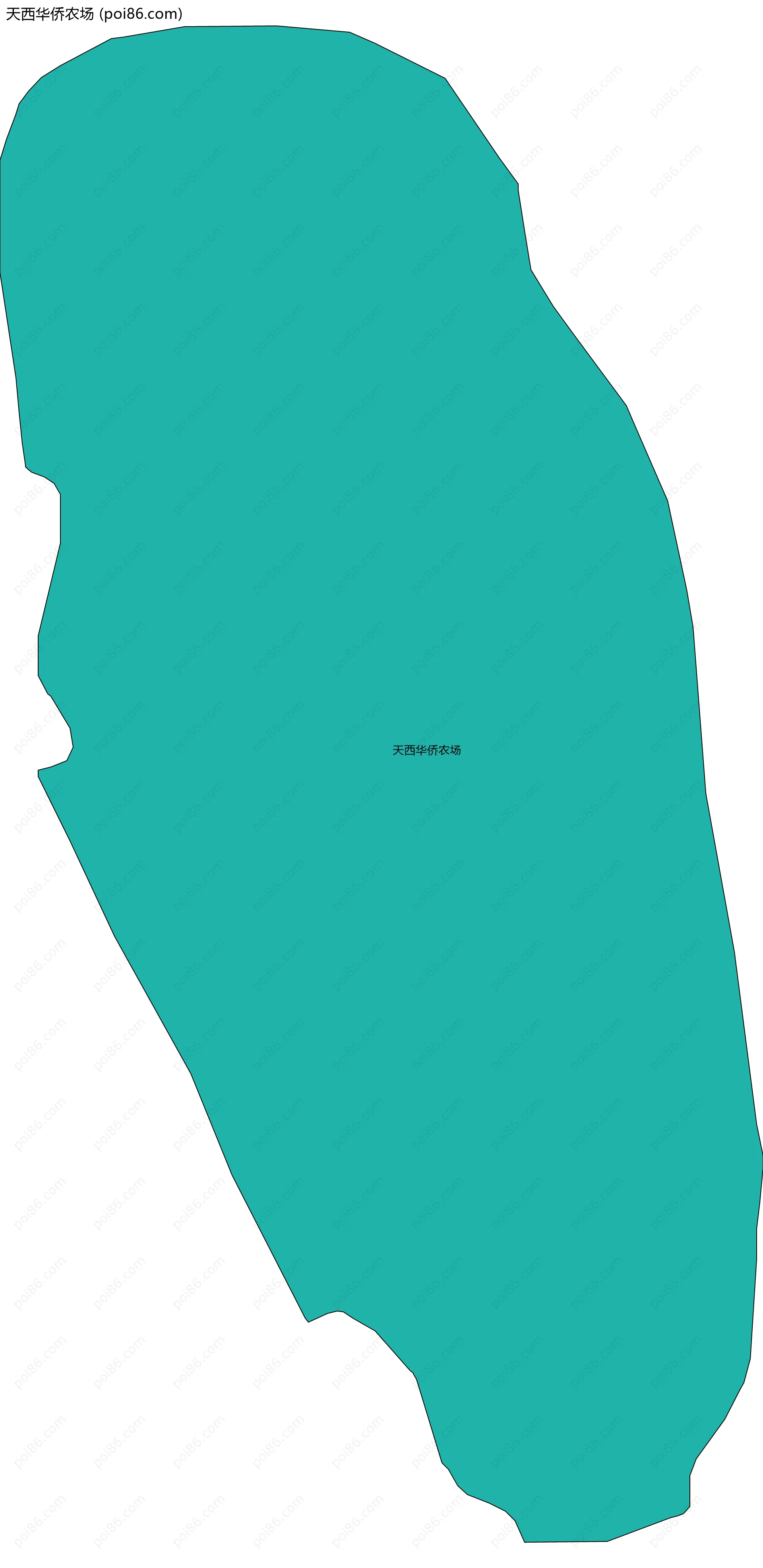 天西华侨农场边界地图