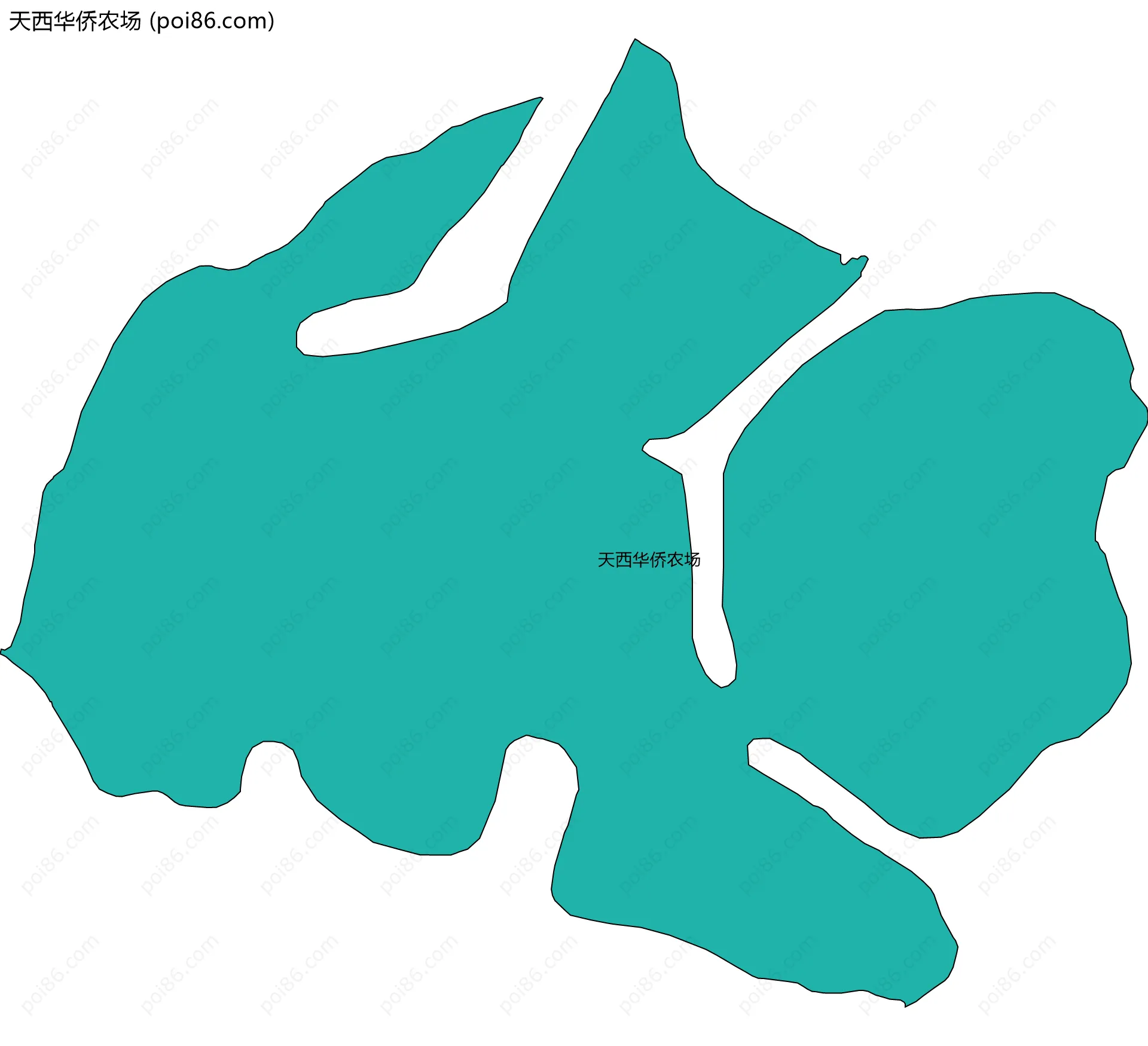 天西华侨农场边界地图