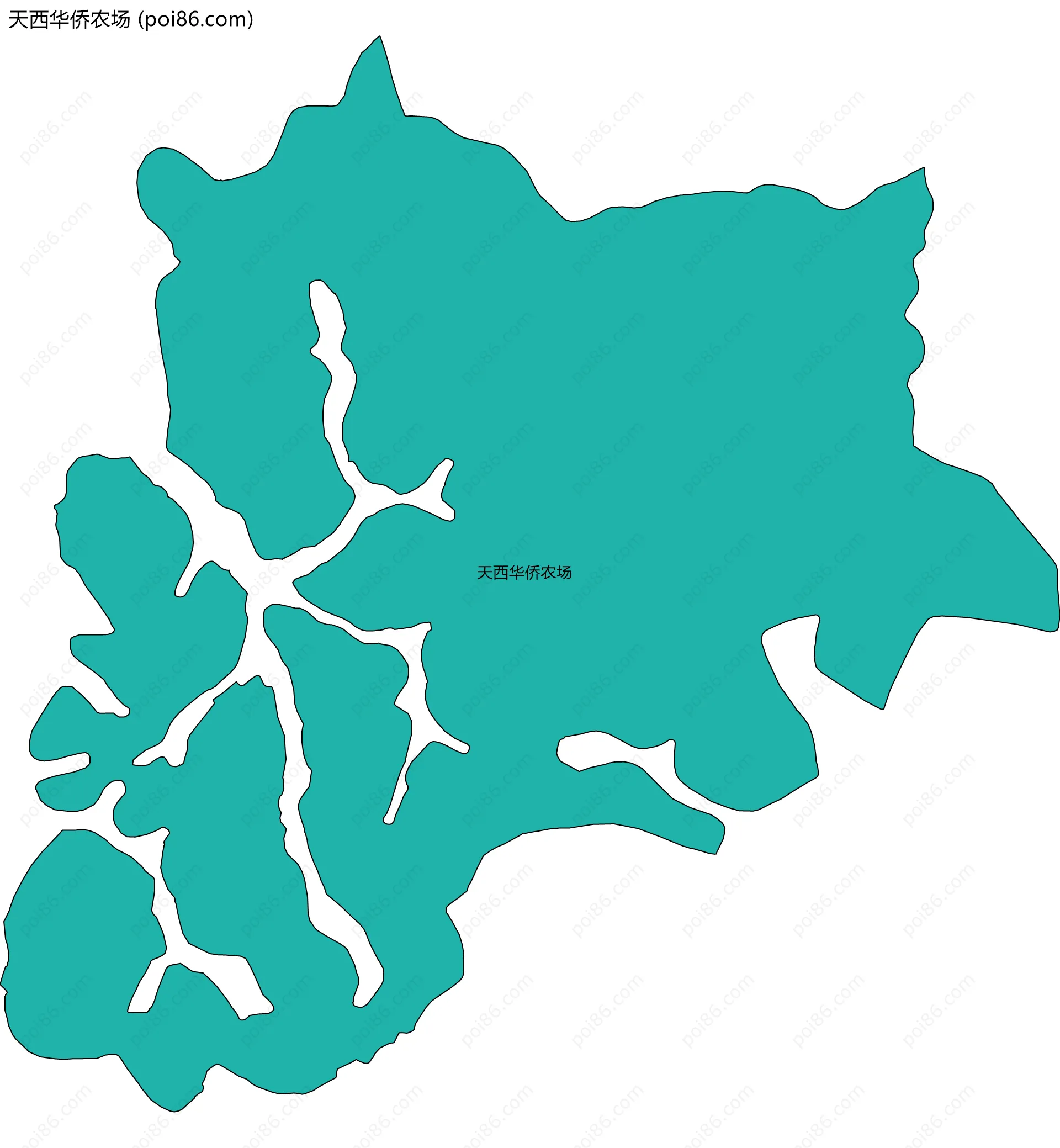 天西华侨农场边界地图