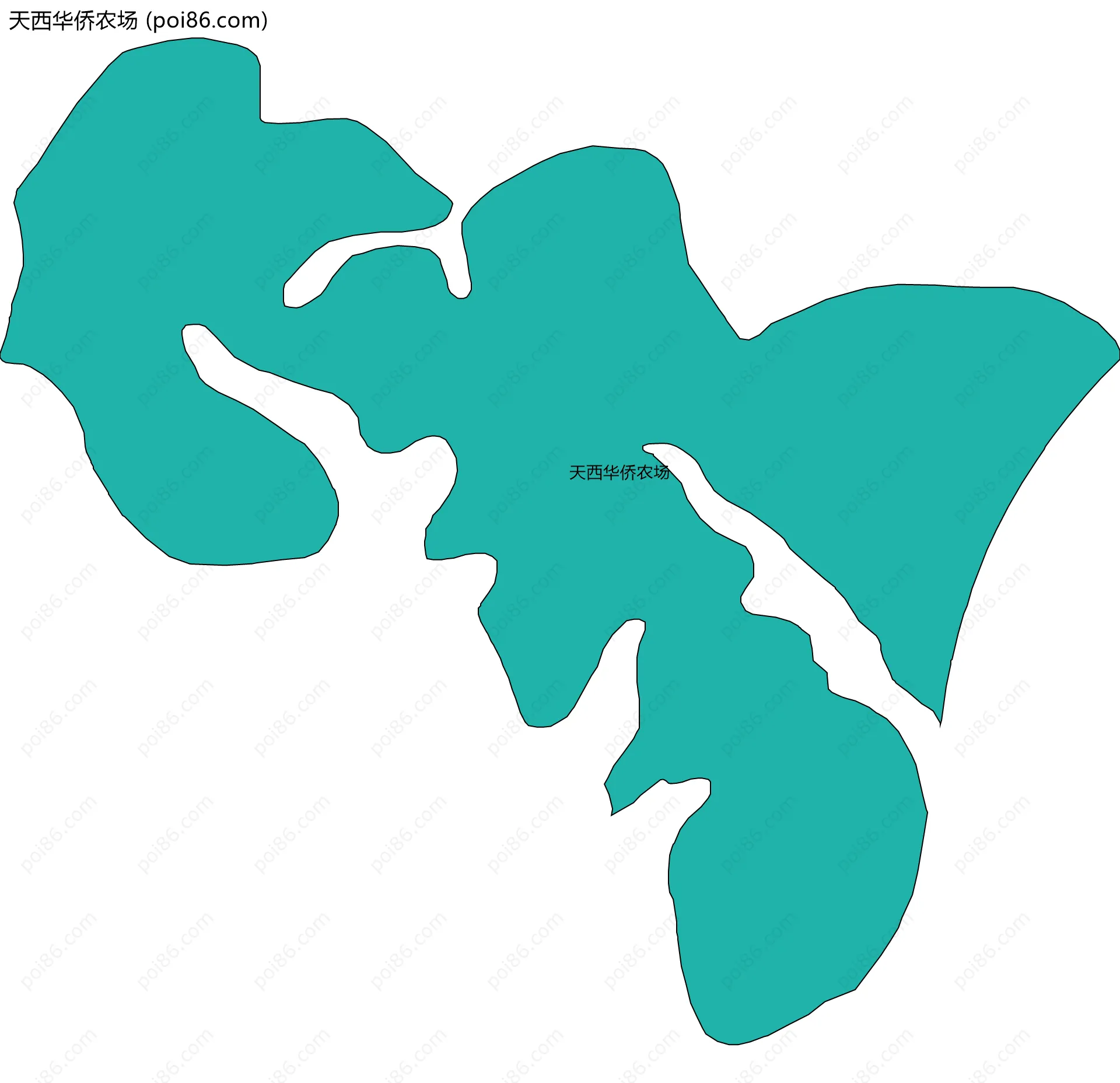 天西华侨农场边界地图