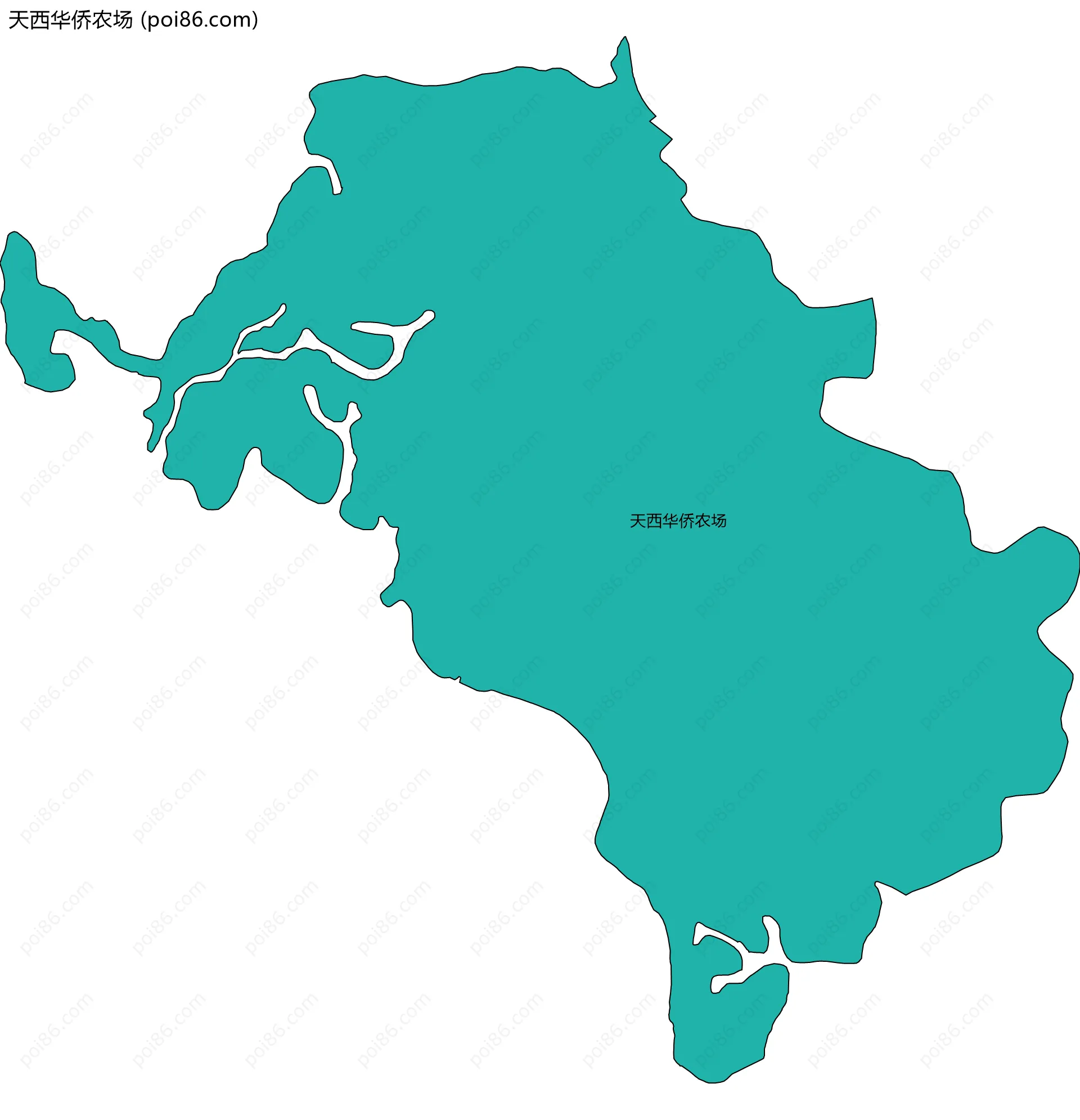 天西华侨农场边界地图