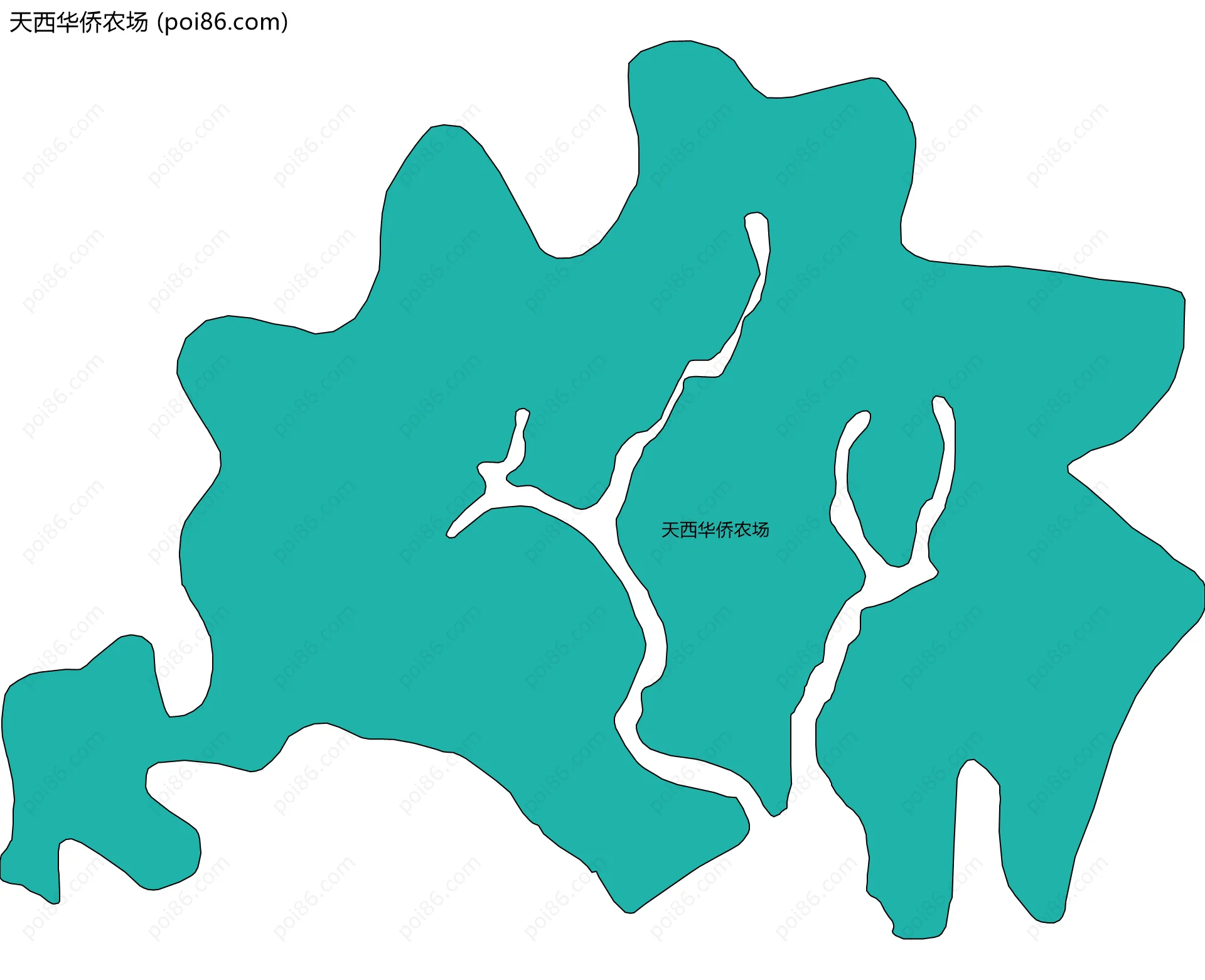 天西华侨农场边界地图