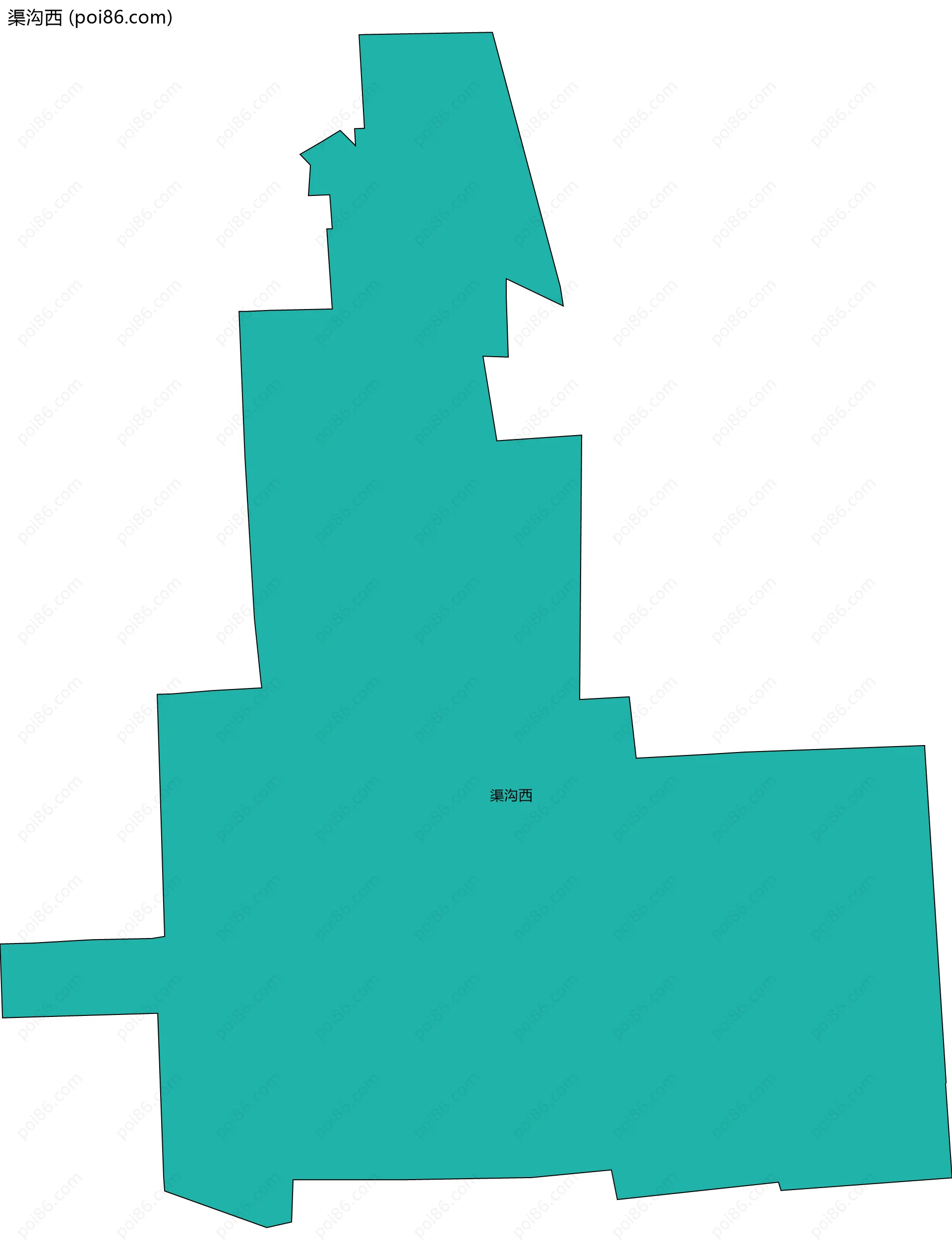 渠沟西边界地图