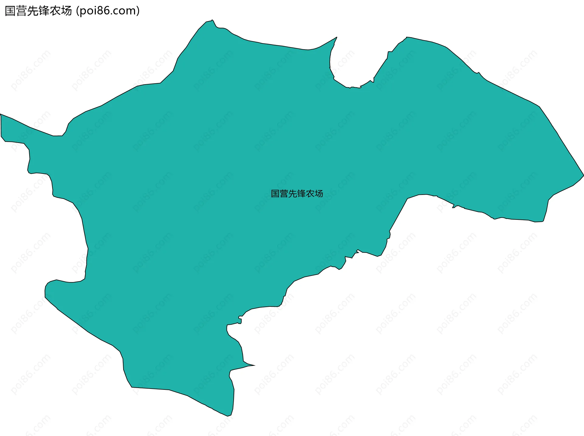 国营先锋农场边界地图
