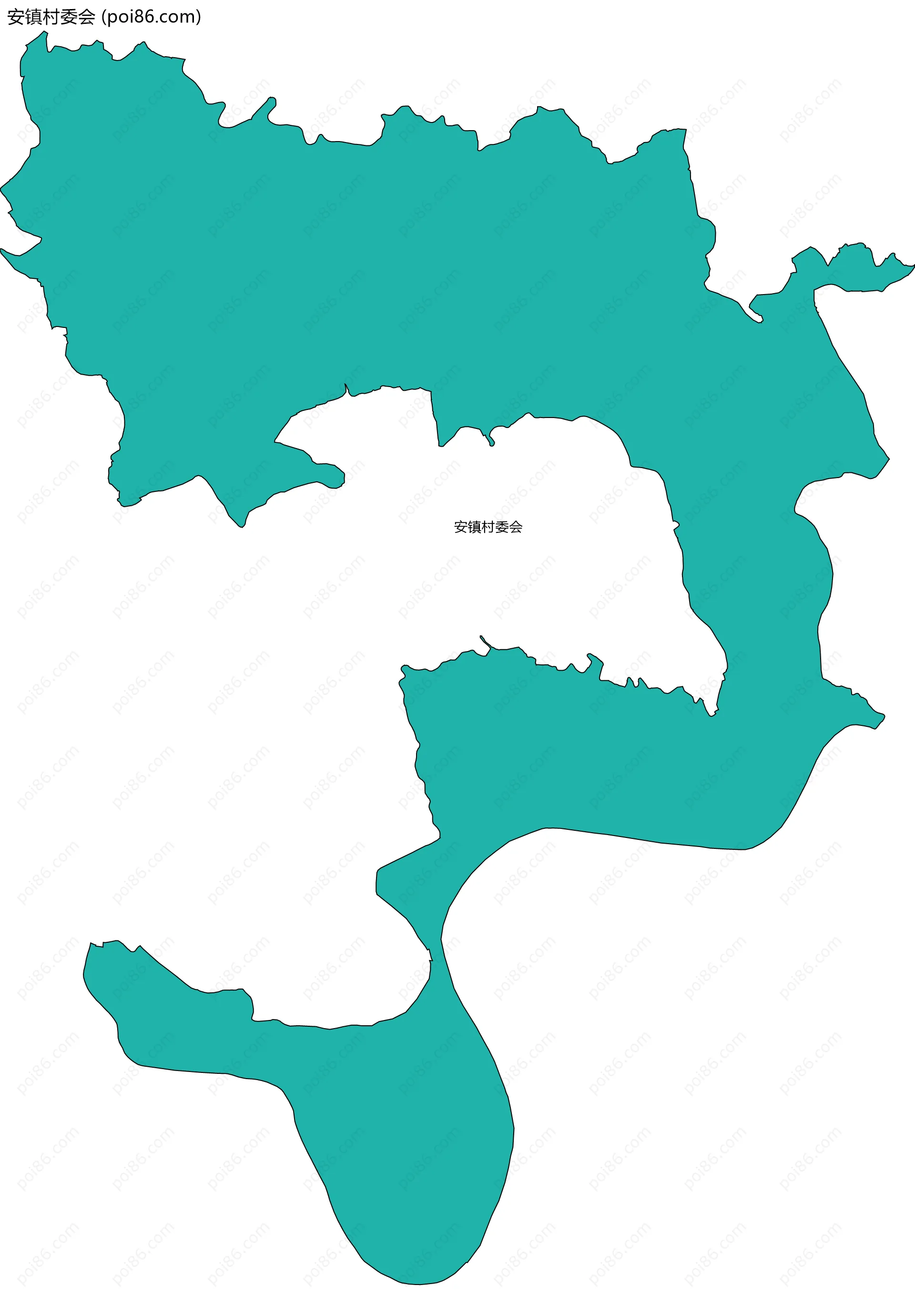 安镇村委会边界地图