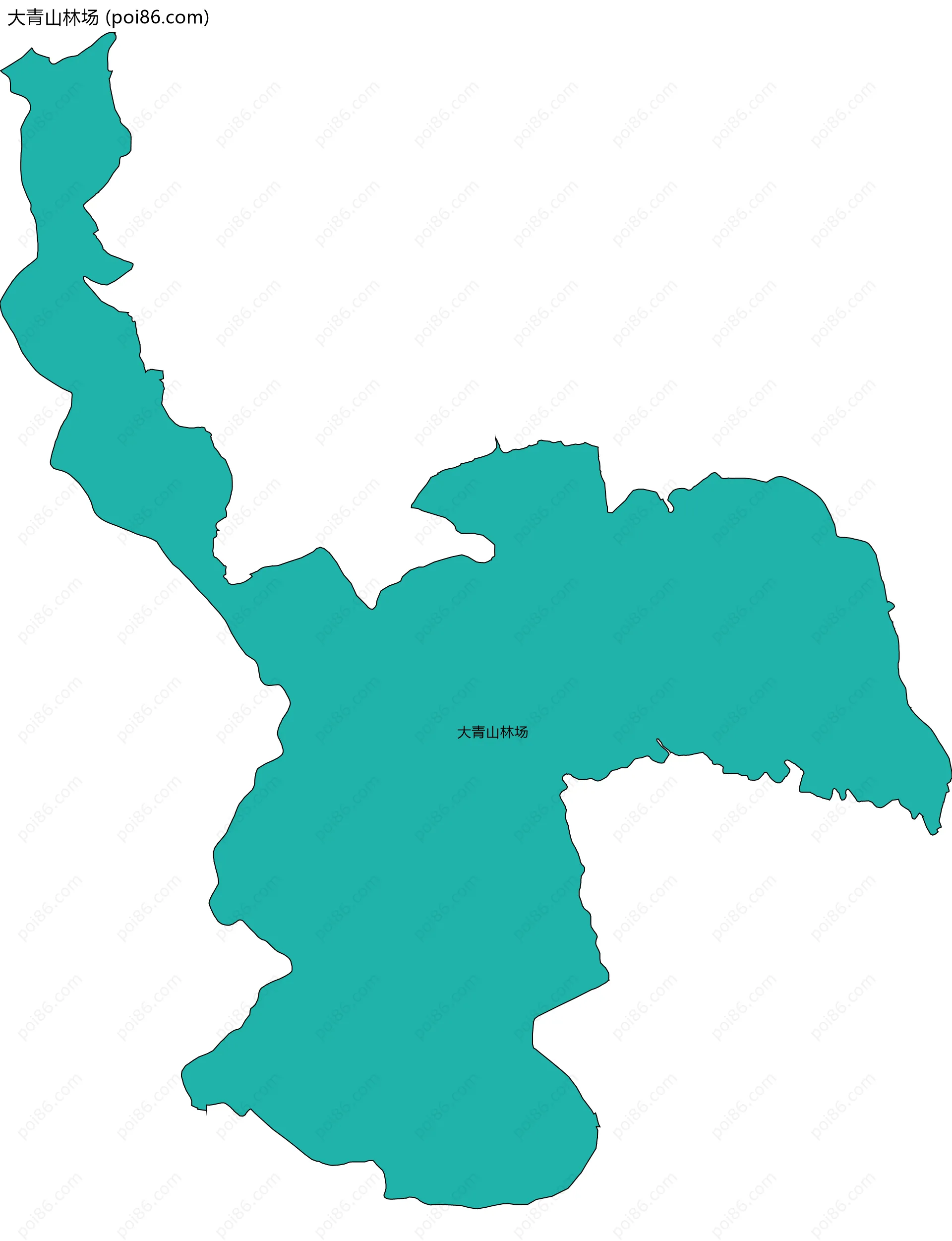 大青山林场边界地图