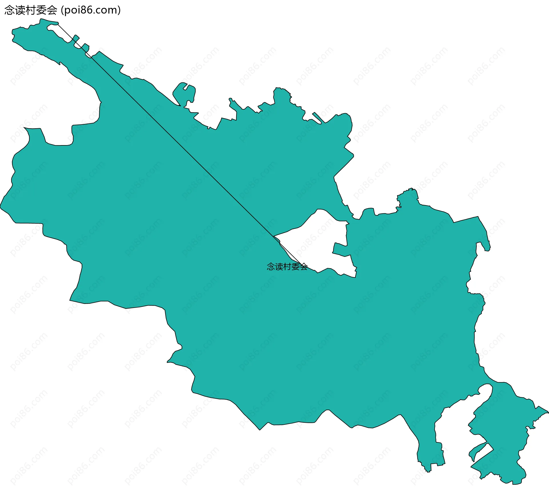 念读村委会边界地图