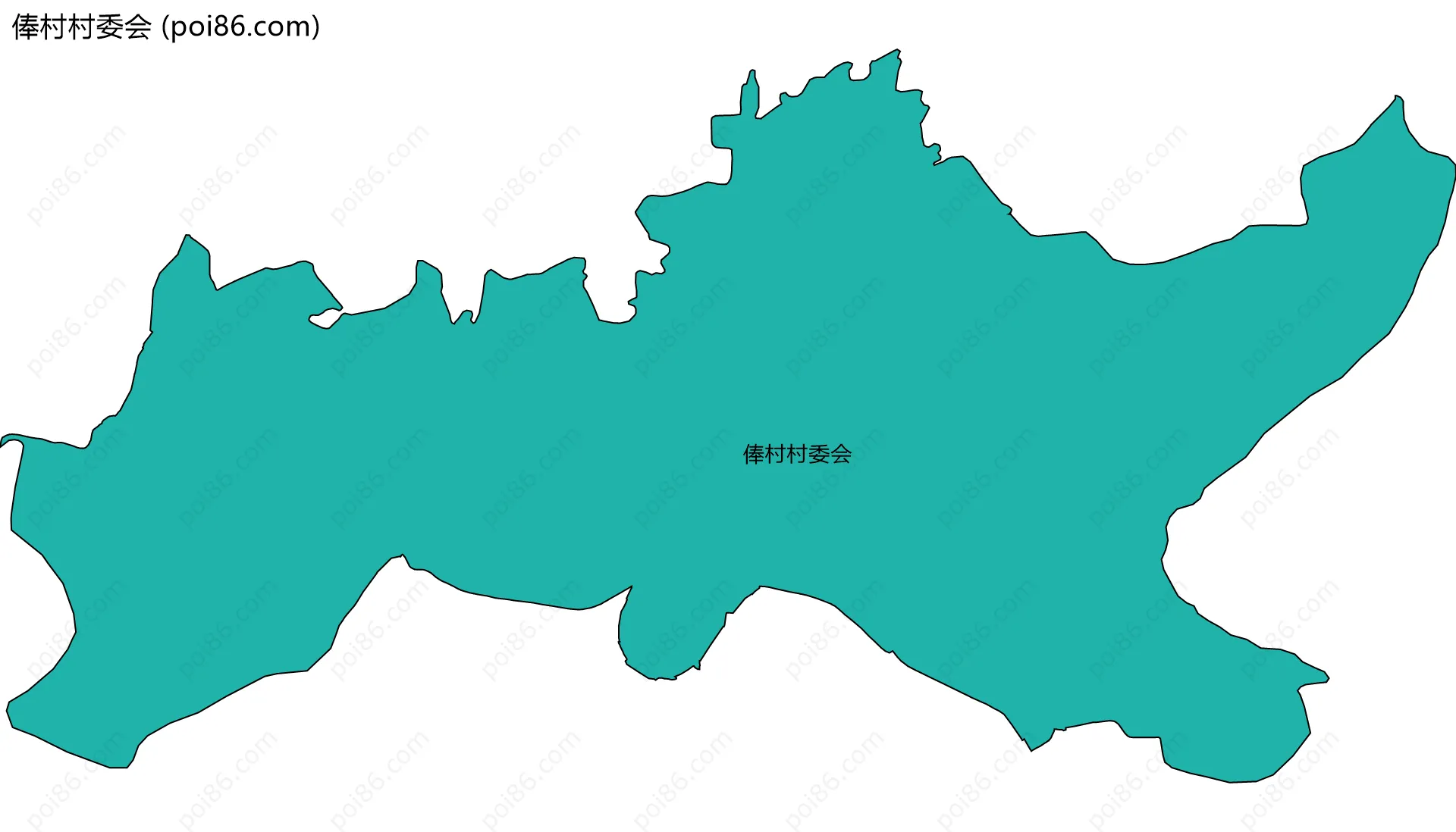 俸村村委会边界地图