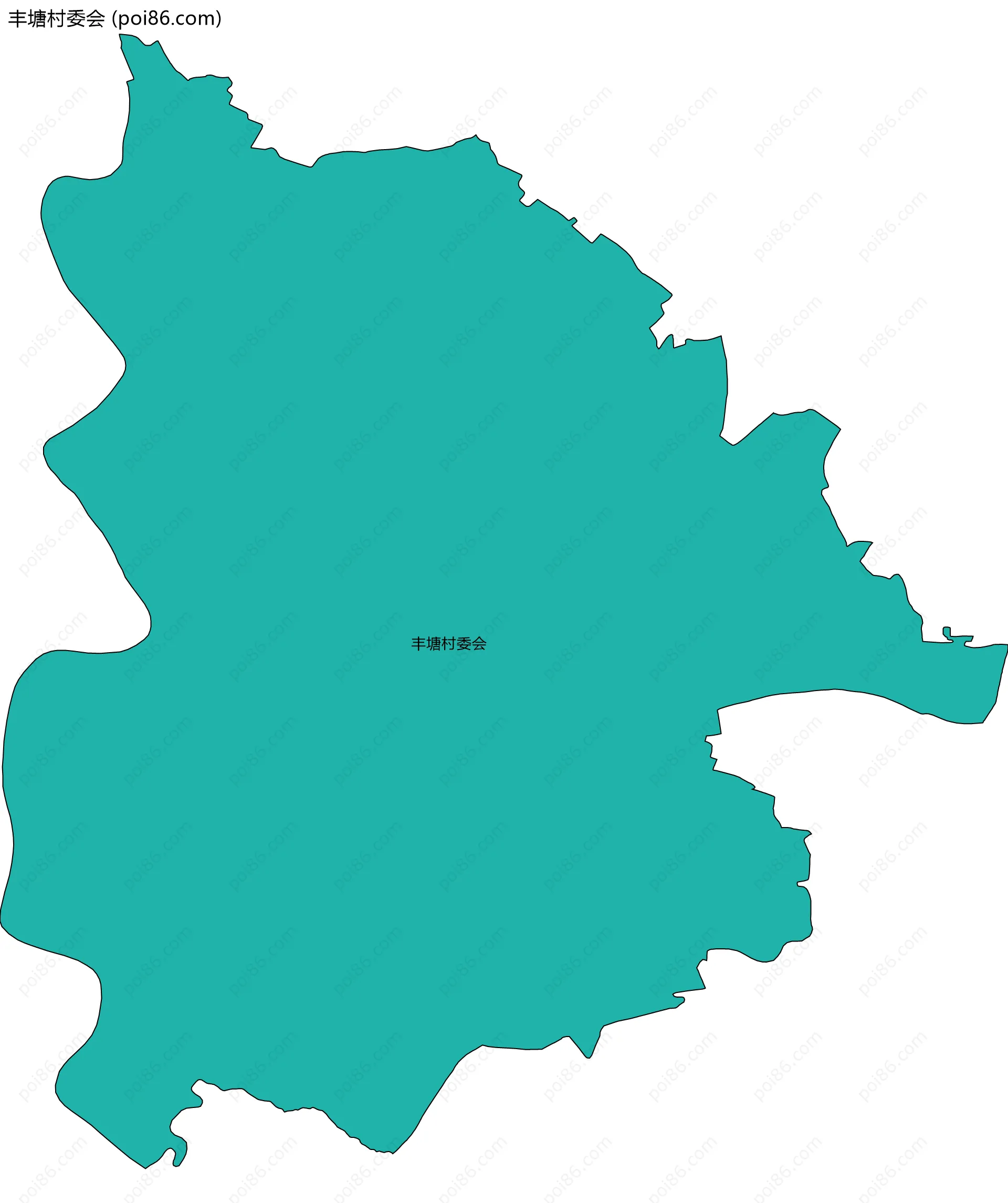 丰塘村委会边界地图
