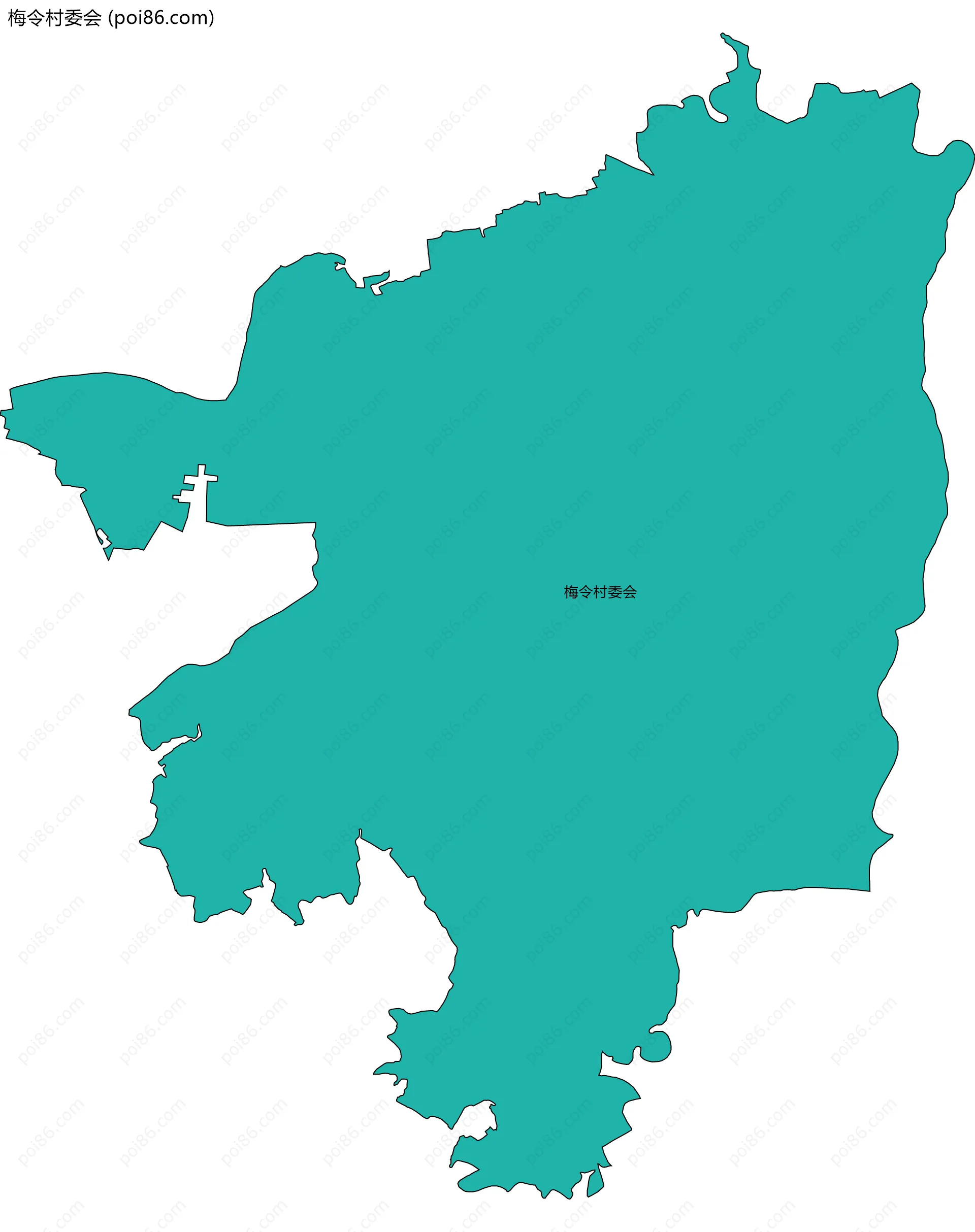 梅令村委会边界地图