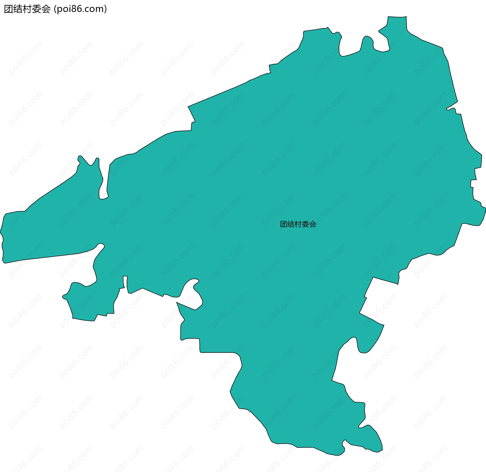 团结村委会边界地图