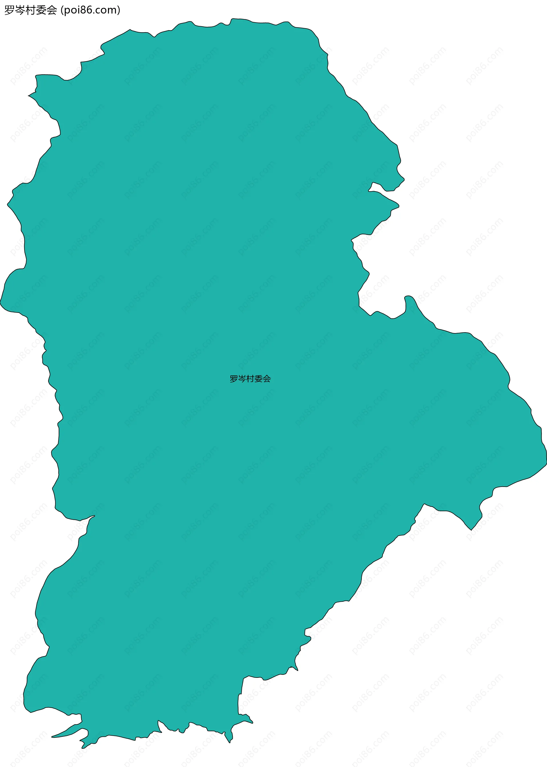 罗岑村委会边界地图