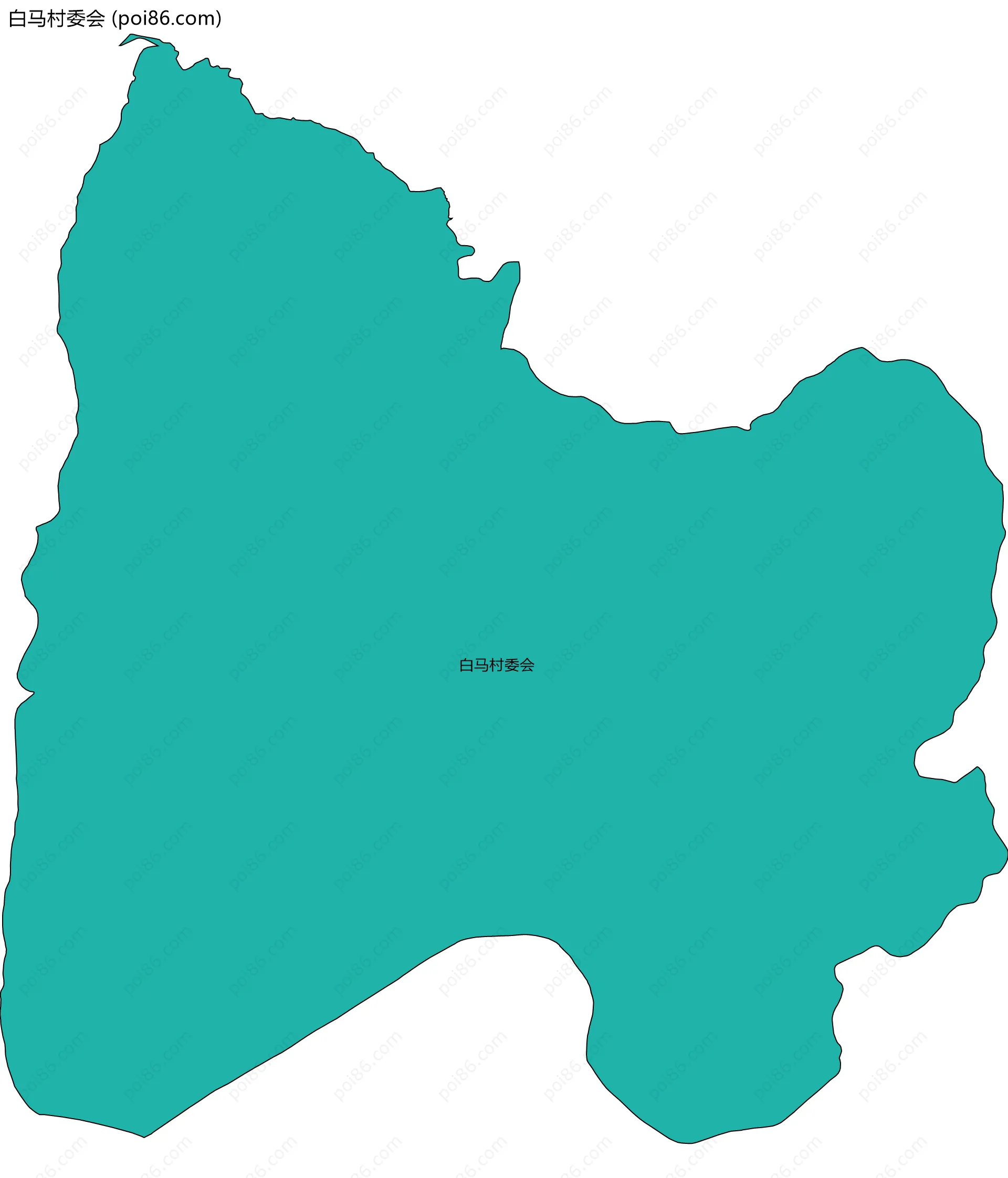 白马村委会边界地图