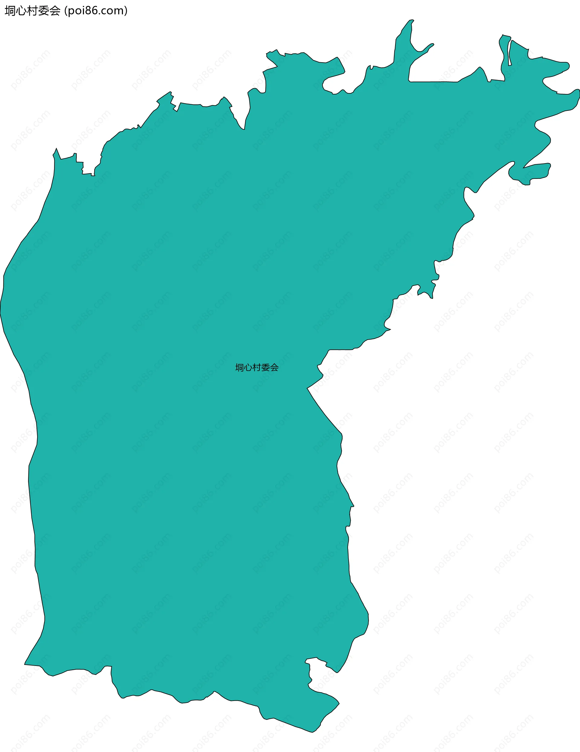 垌心村委会边界地图