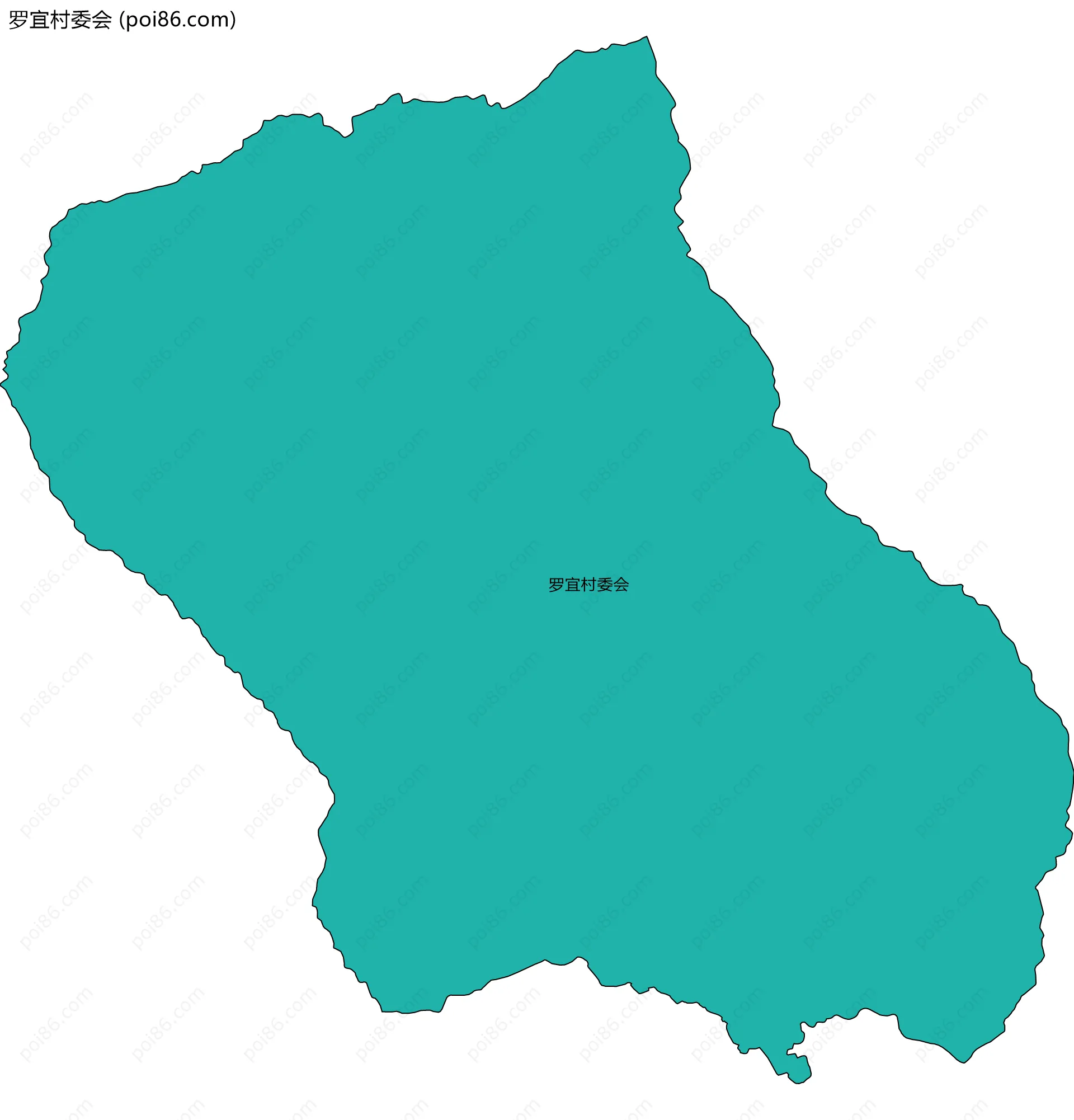 罗宜村委会边界地图