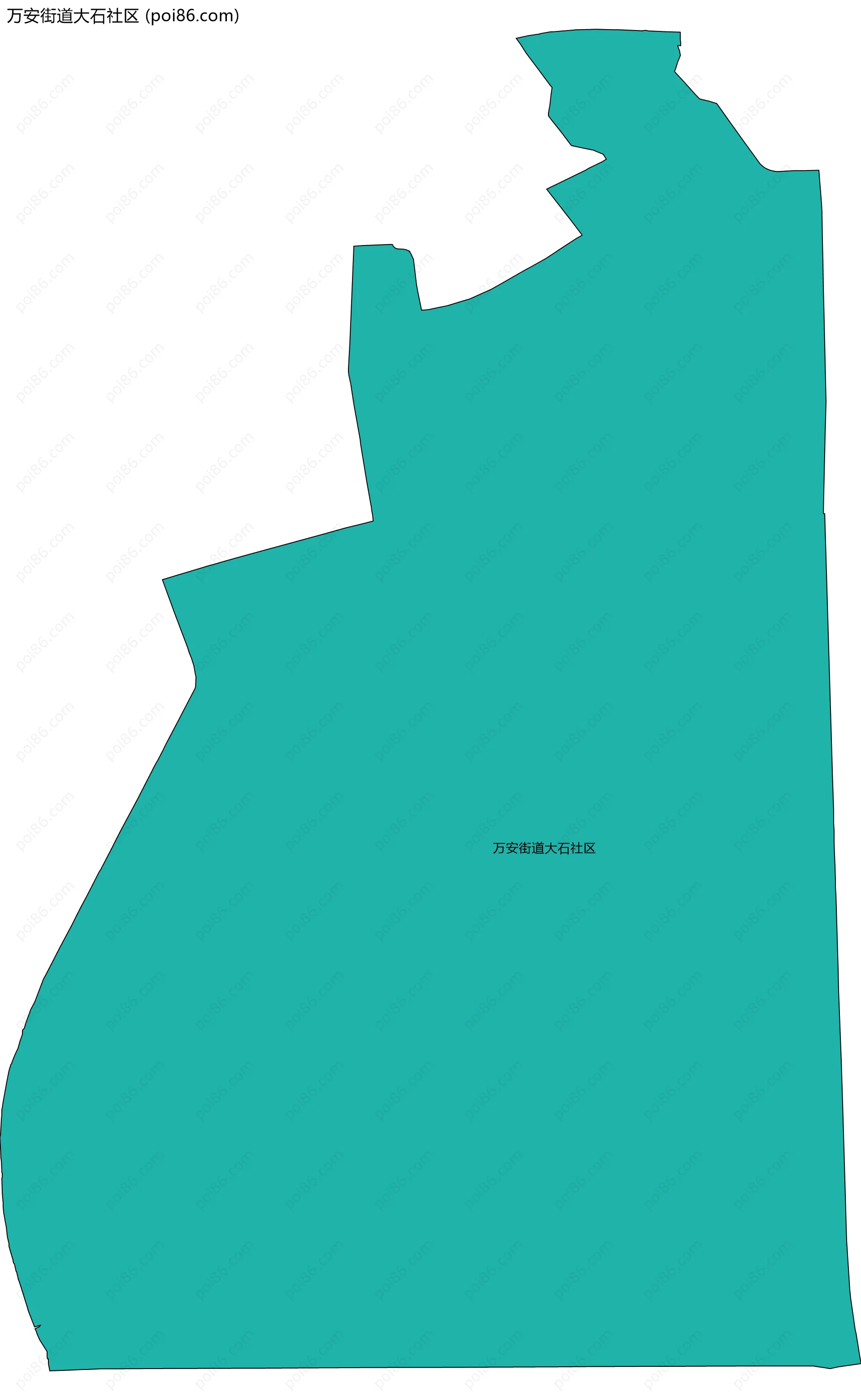 万安街道大石社区边界地图