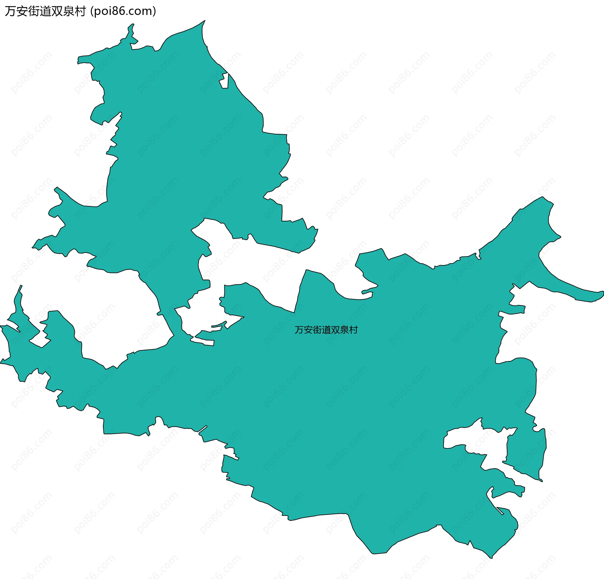 万安街道双泉村边界地图