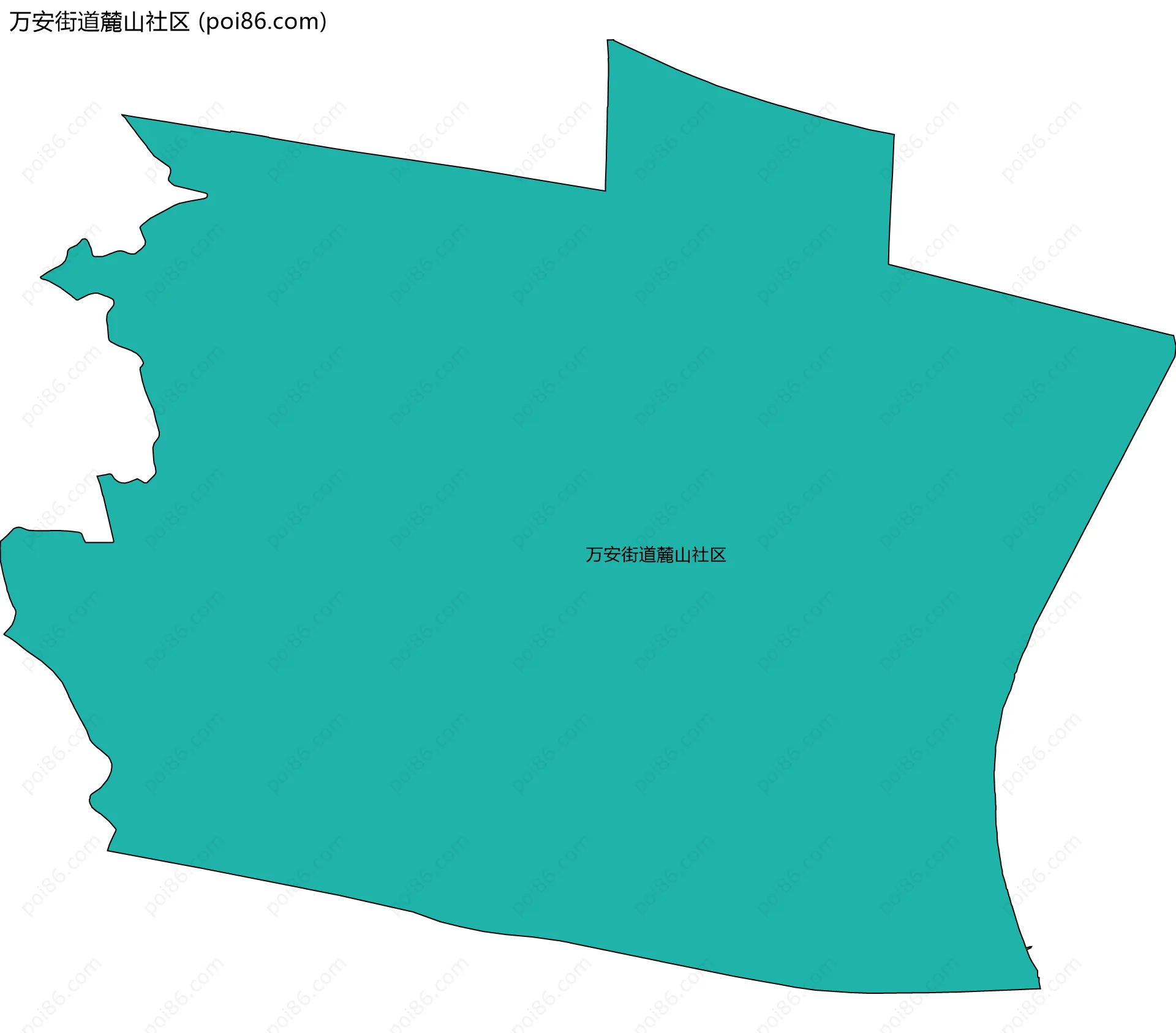 万安街道麓山社区边界地图