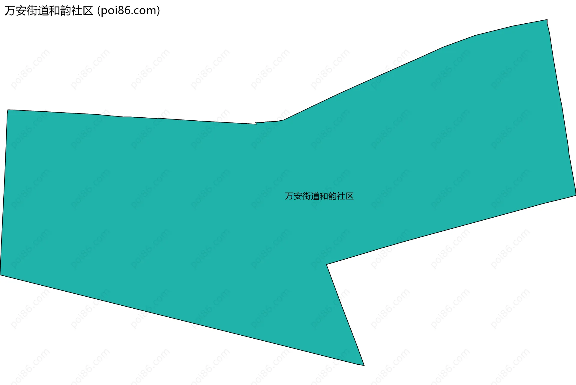 万安街道和韵社区边界地图