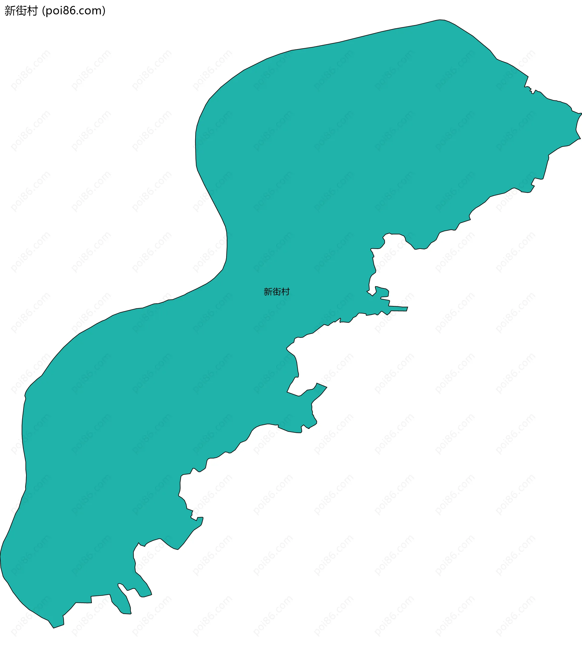 新街村边界地图
