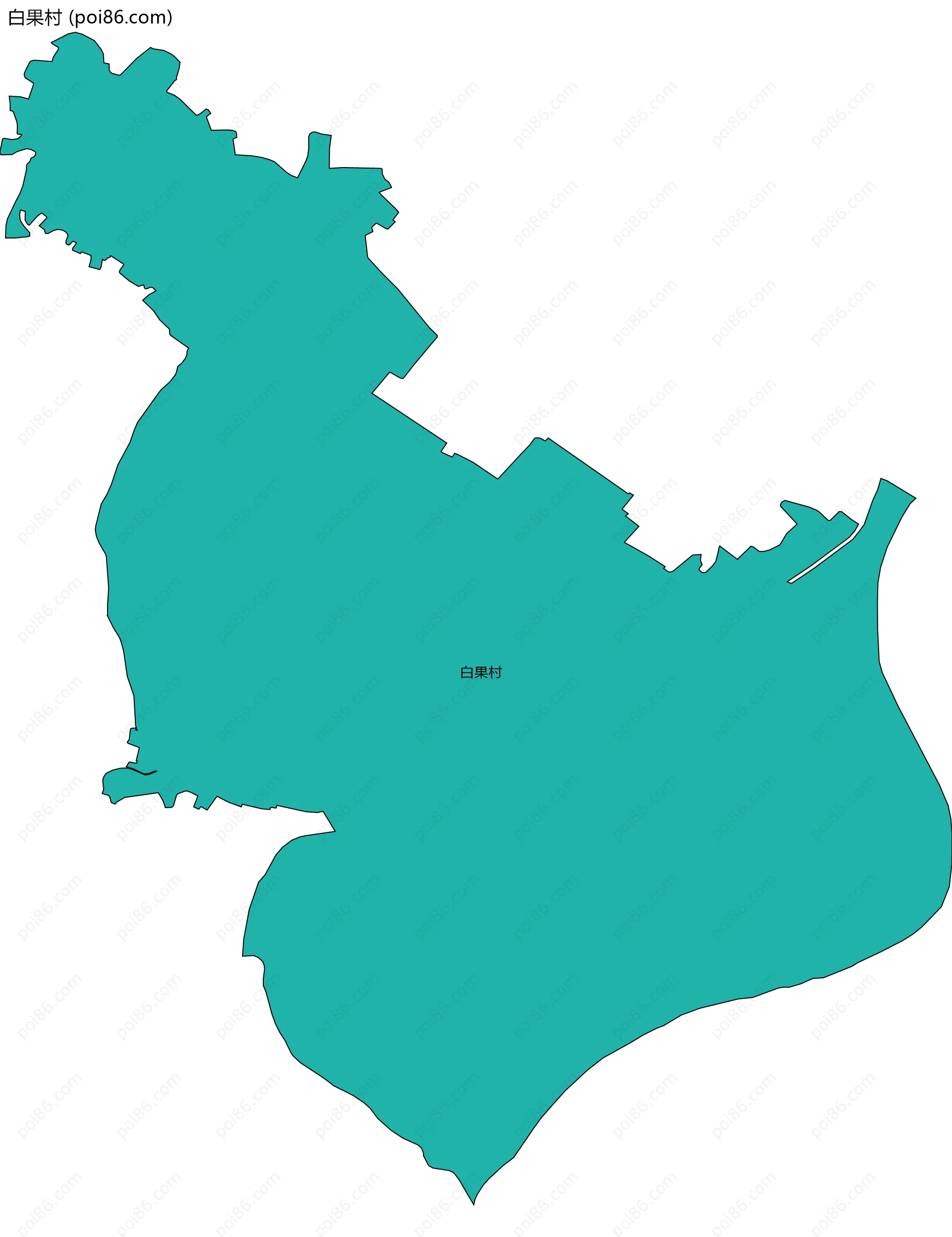 白果村边界地图